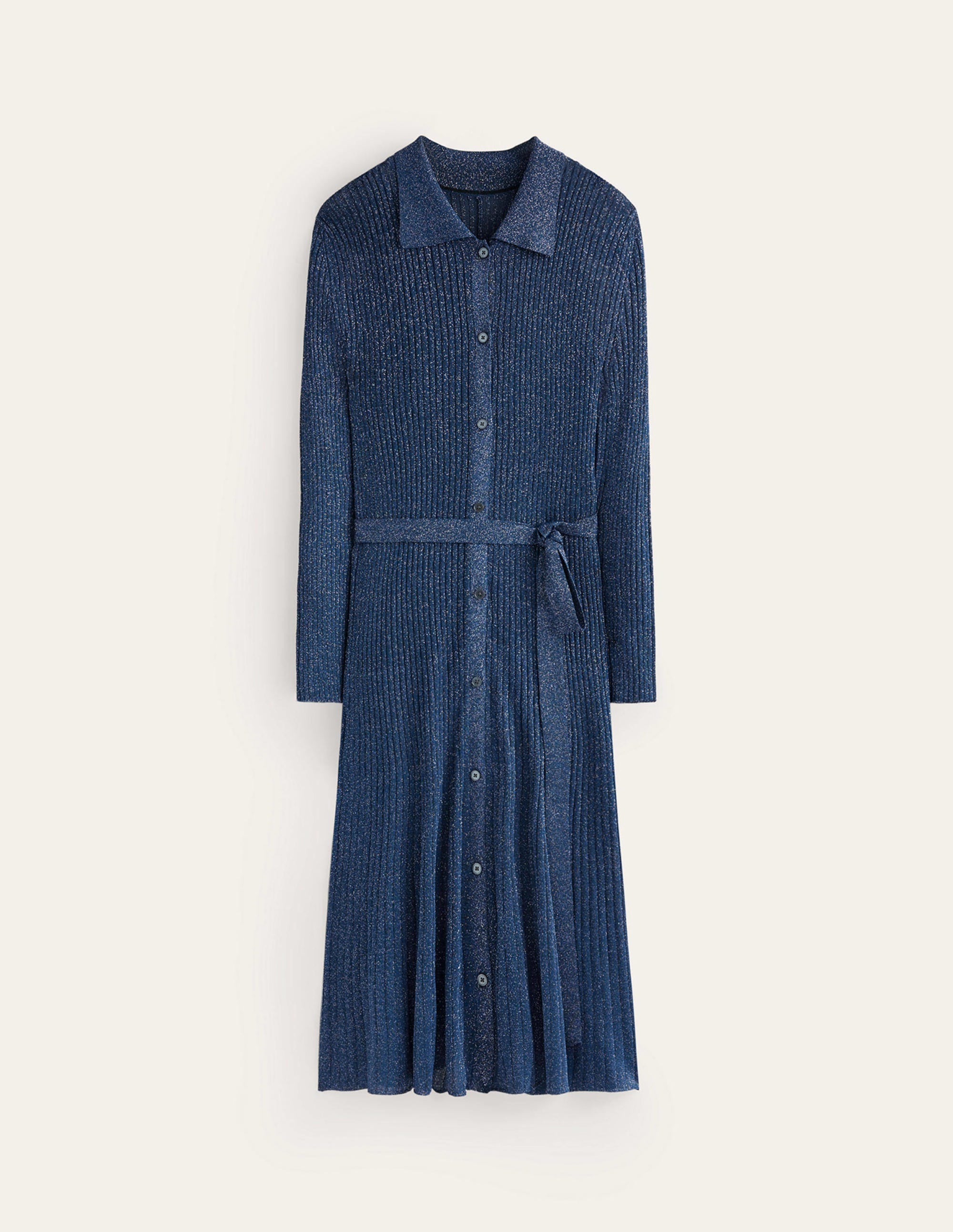 Faye Sparkle Knitted Dress-Atlantic Blue - Image 6