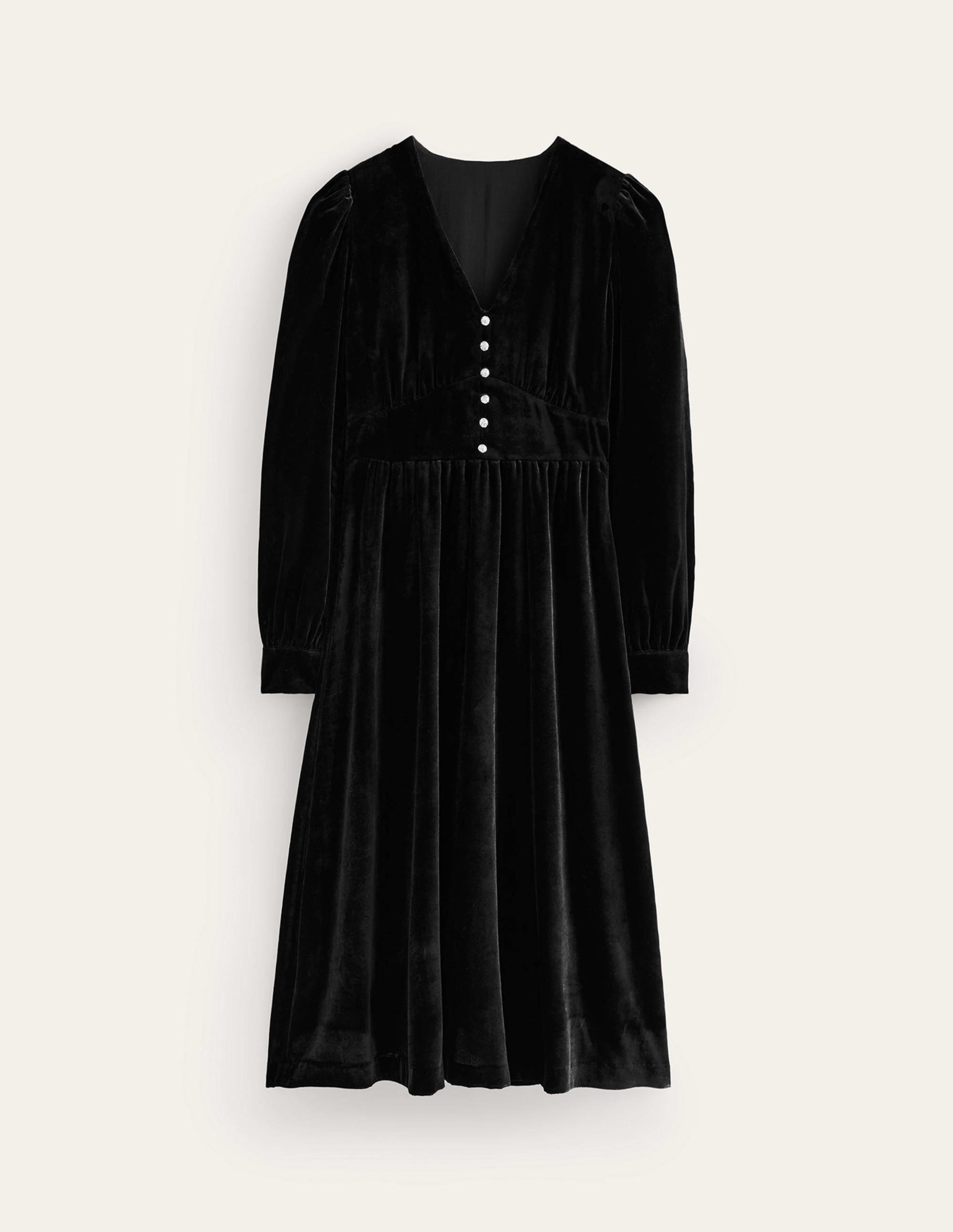 Elise Velvet Jewel Midi Dress-Black - Image 6