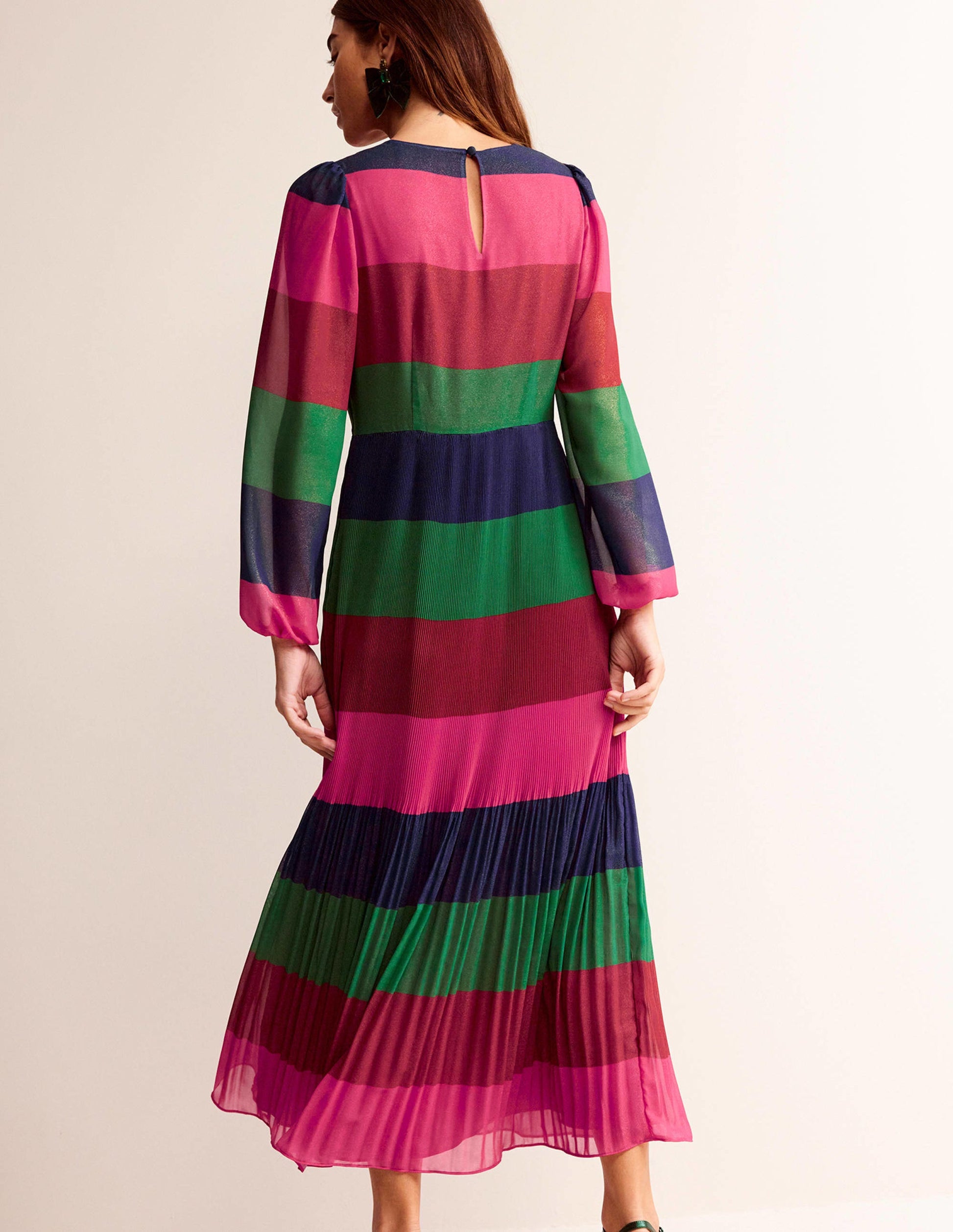 Colourblock Maxi Dress-Multi Stripe-3