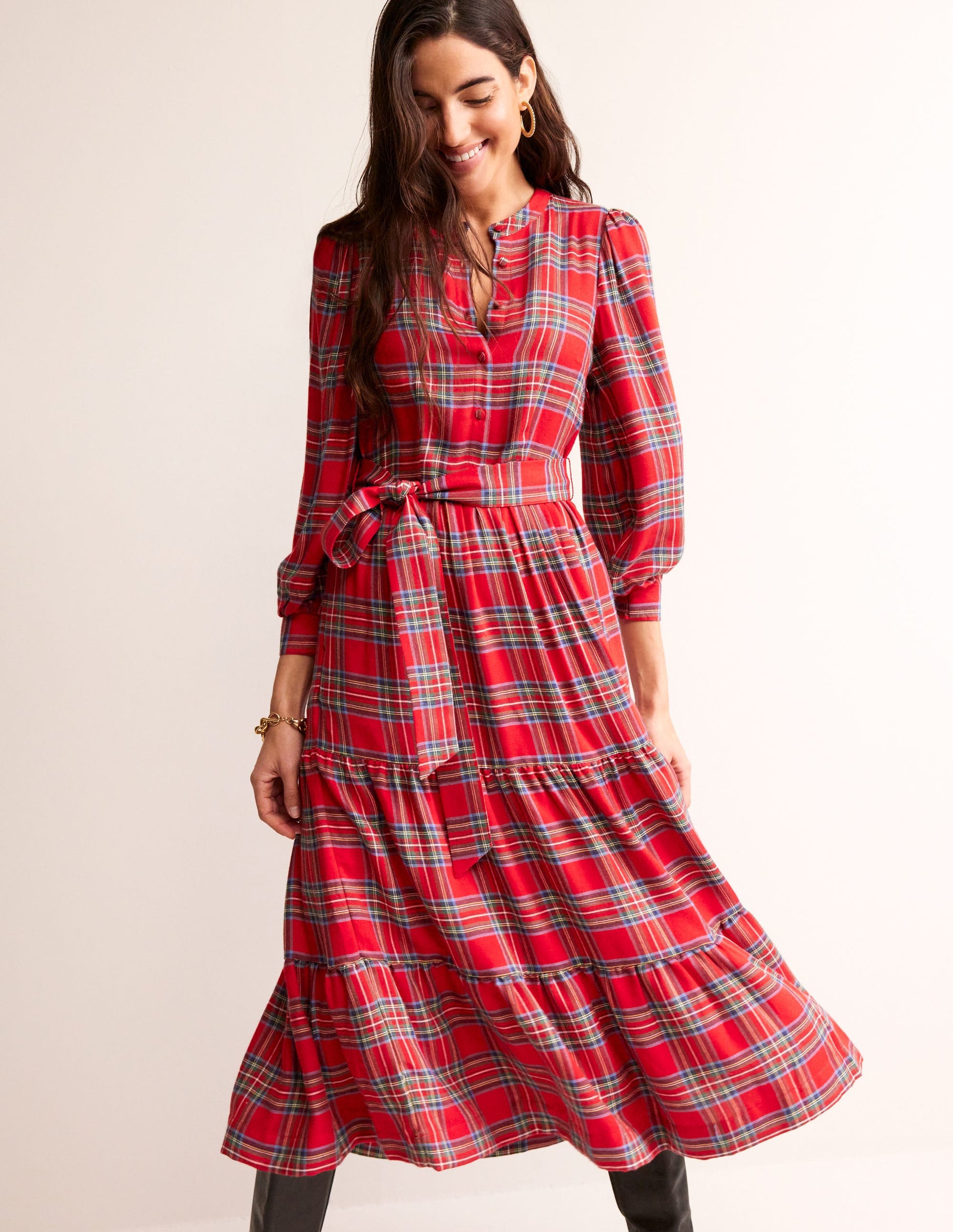 Tartan Maxi Dress-Check-1
