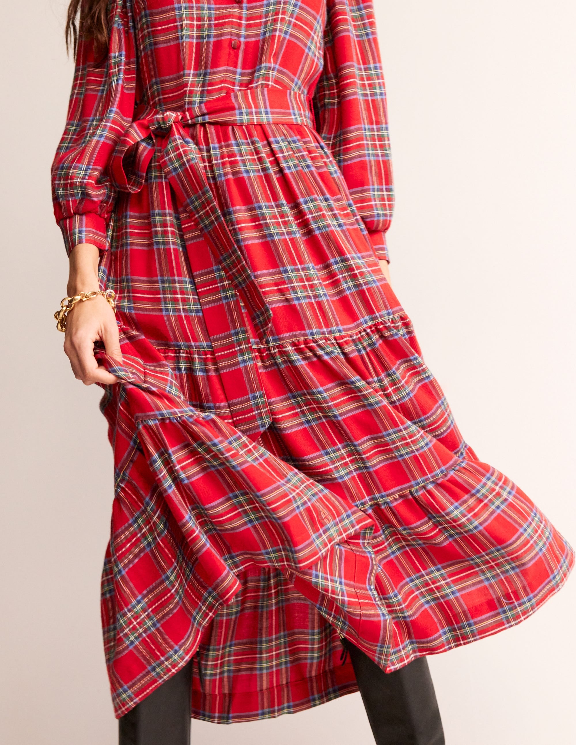 Tartan Maxi Dress-Check - Image 2
