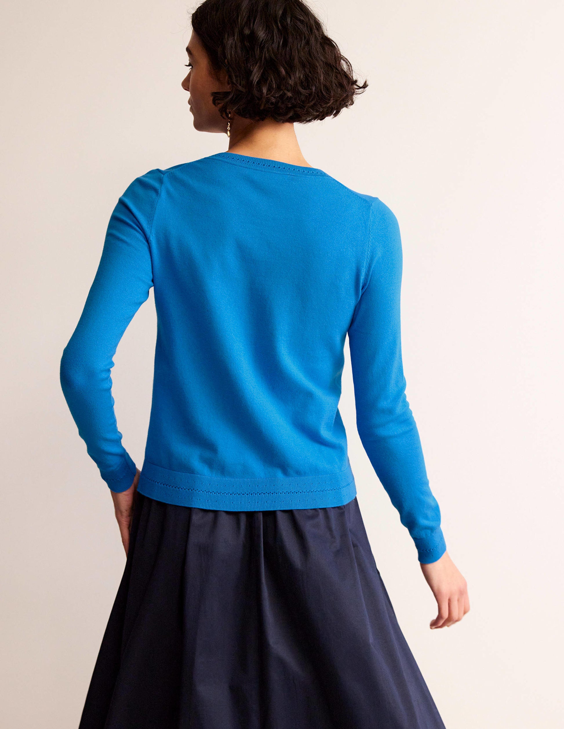 Catriona Cotton Cardigan-Brilliant Blue-3