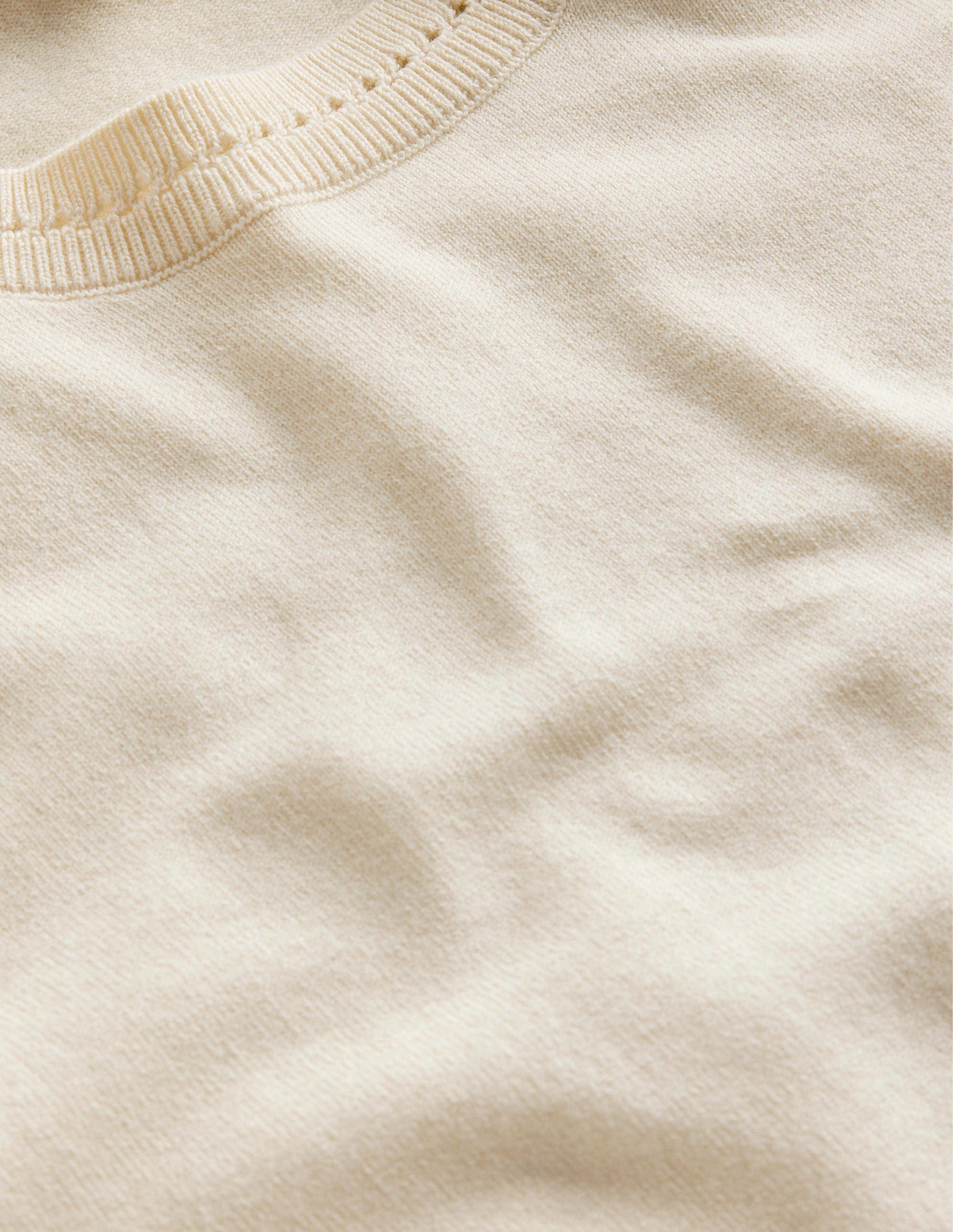 Catriona Cotton Crew Jumper-Warm Ivory-6
