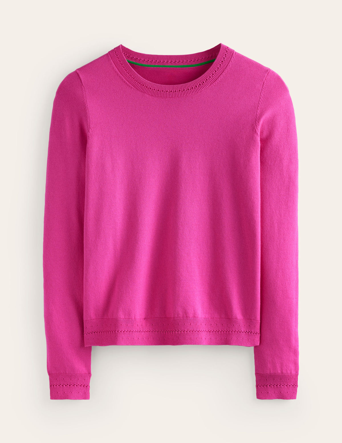 Catriona Cotton Crew Jumper-Cosmos Pink - Image 6