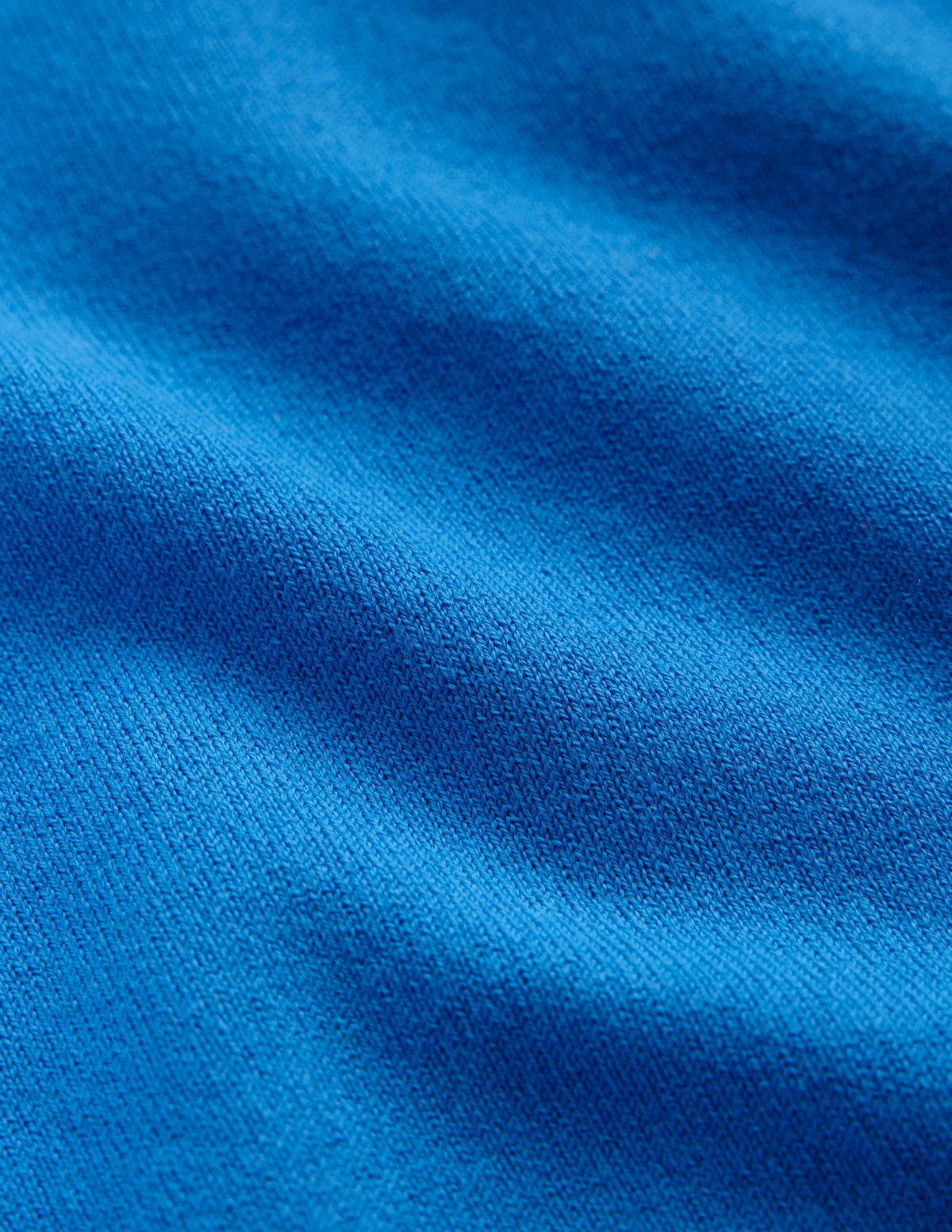 Catriona Cotton Crew Jumper-Bright Cyan Blue - Image 6