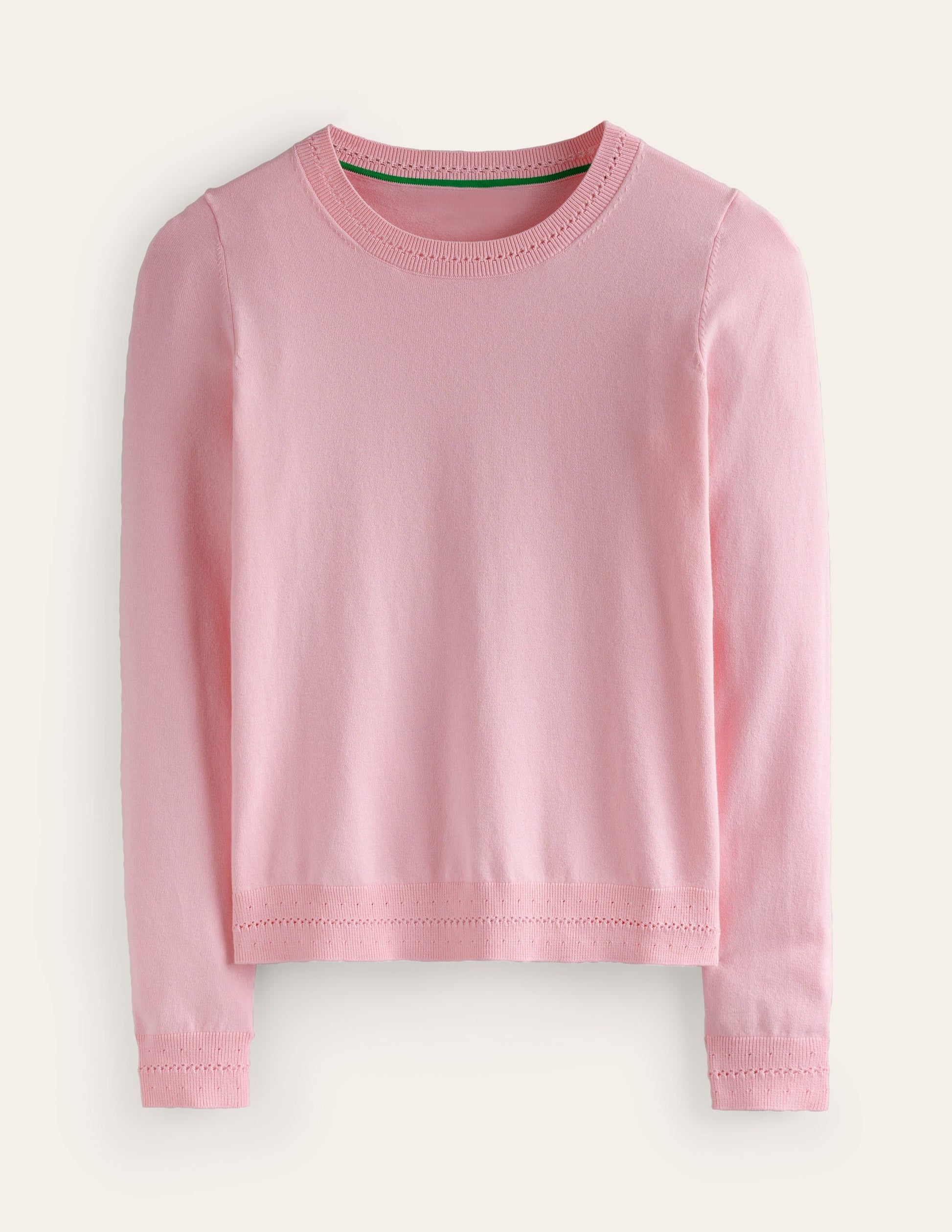 Catriona Cotton Crew Jumper-Spring Blossom Pink-5