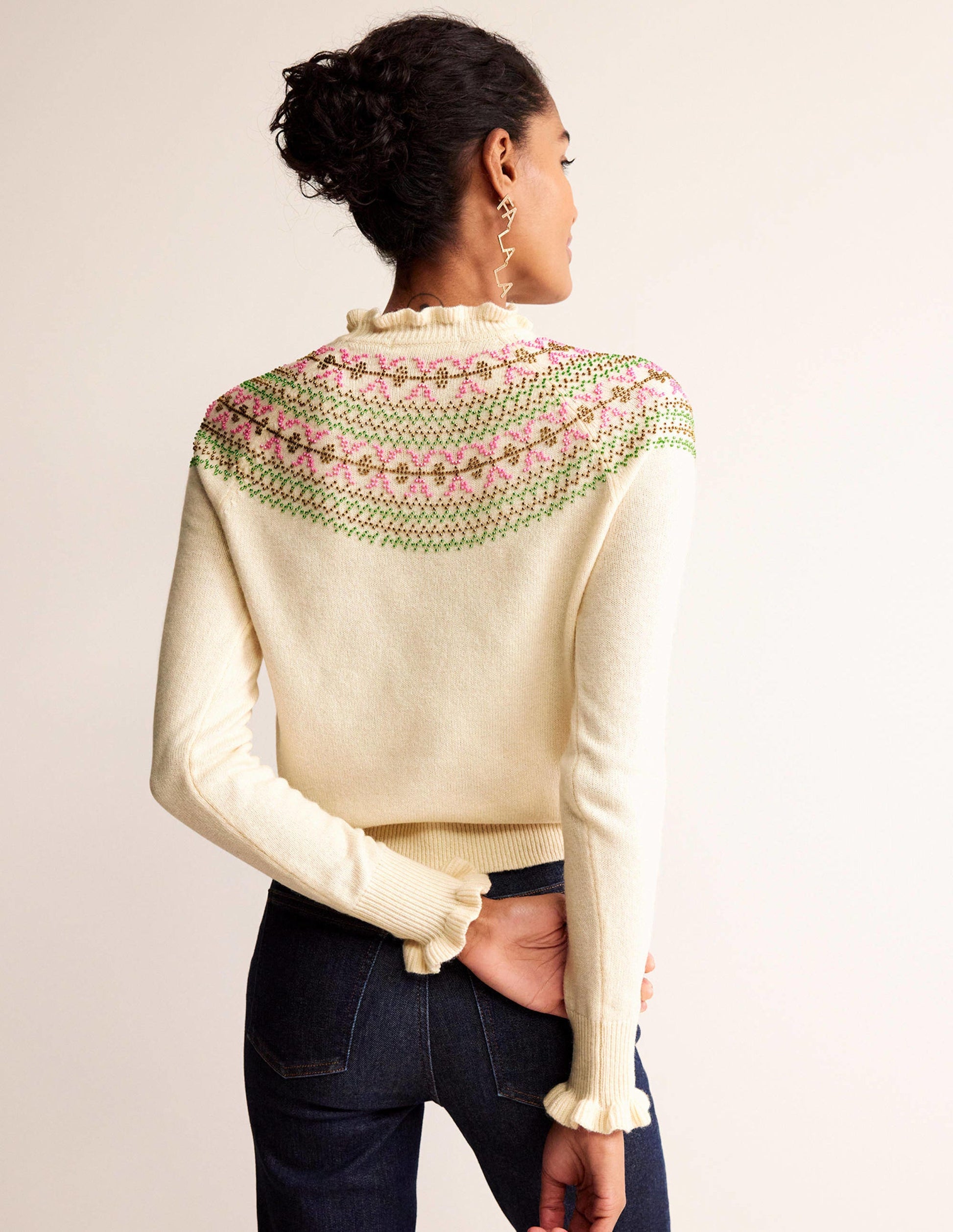 Embellished Yoke Jumper-Ivory-3