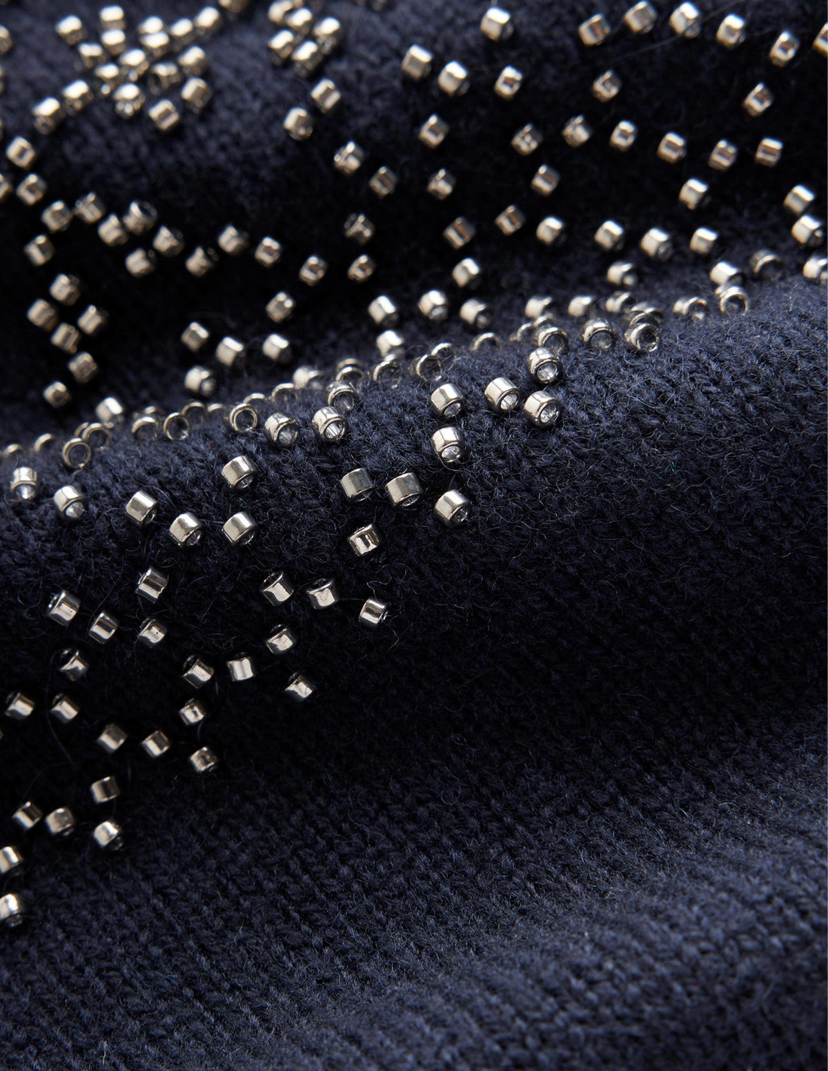 Embellished Yoke Jumper-Navy - Image 7