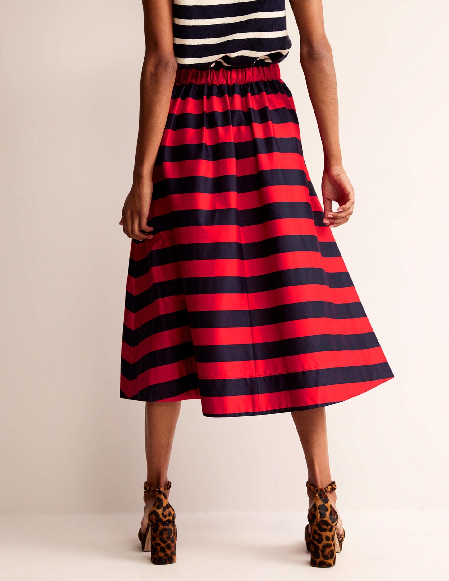 Isabella Cotton Sateen Skirt-Multi, Enchanting Peacock