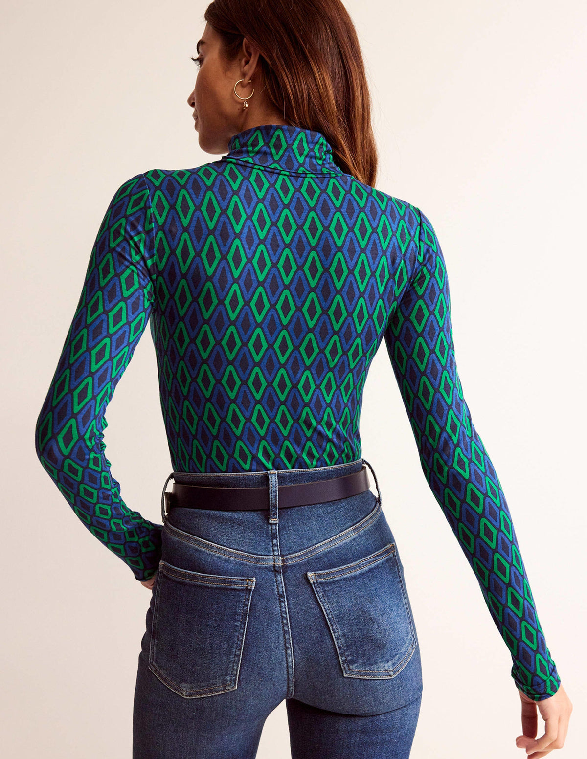 Polly Jersey Top-Atlantic, Azure - Image 3