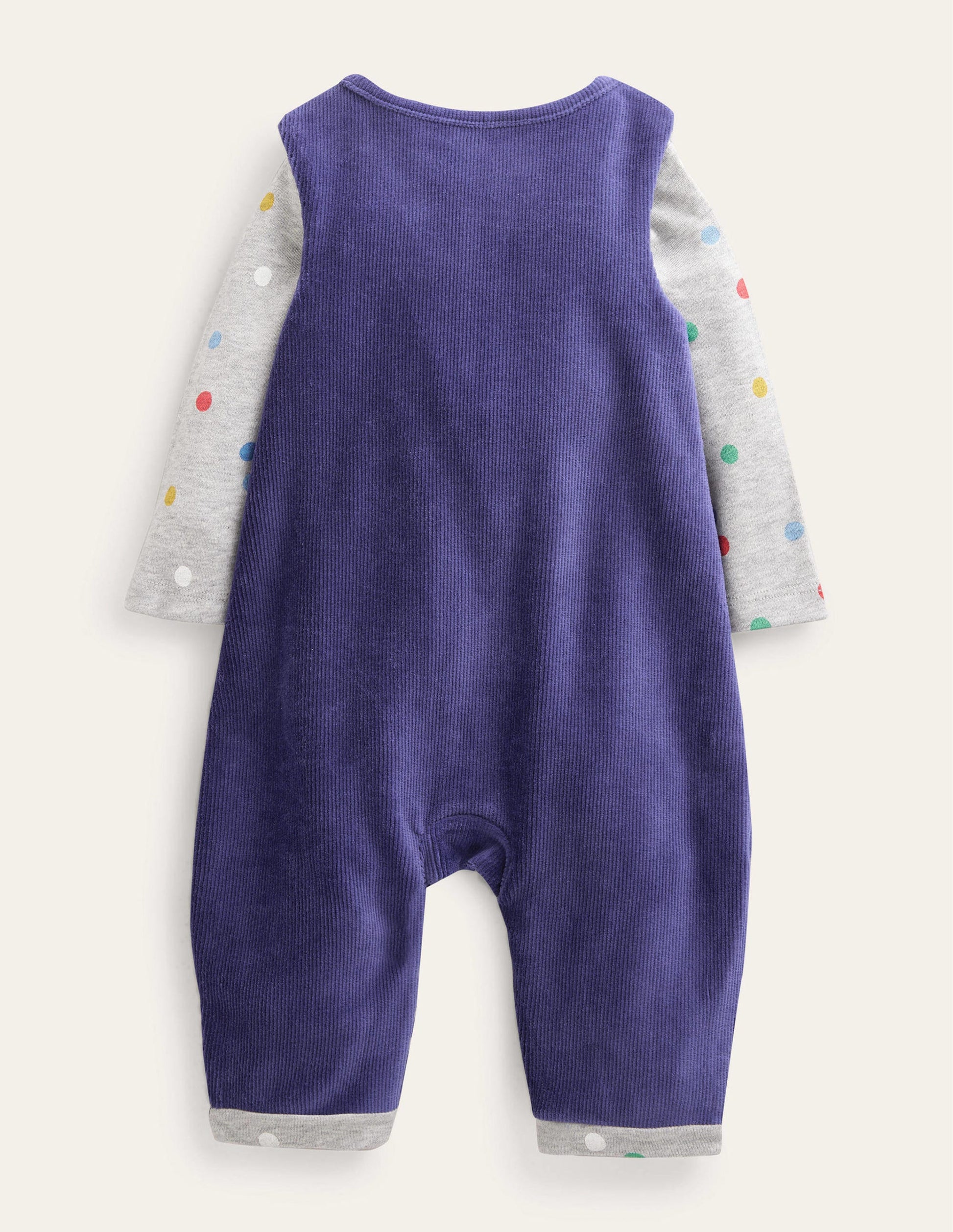 Jersey Cord Dungaree Set-Starboard Blue-2