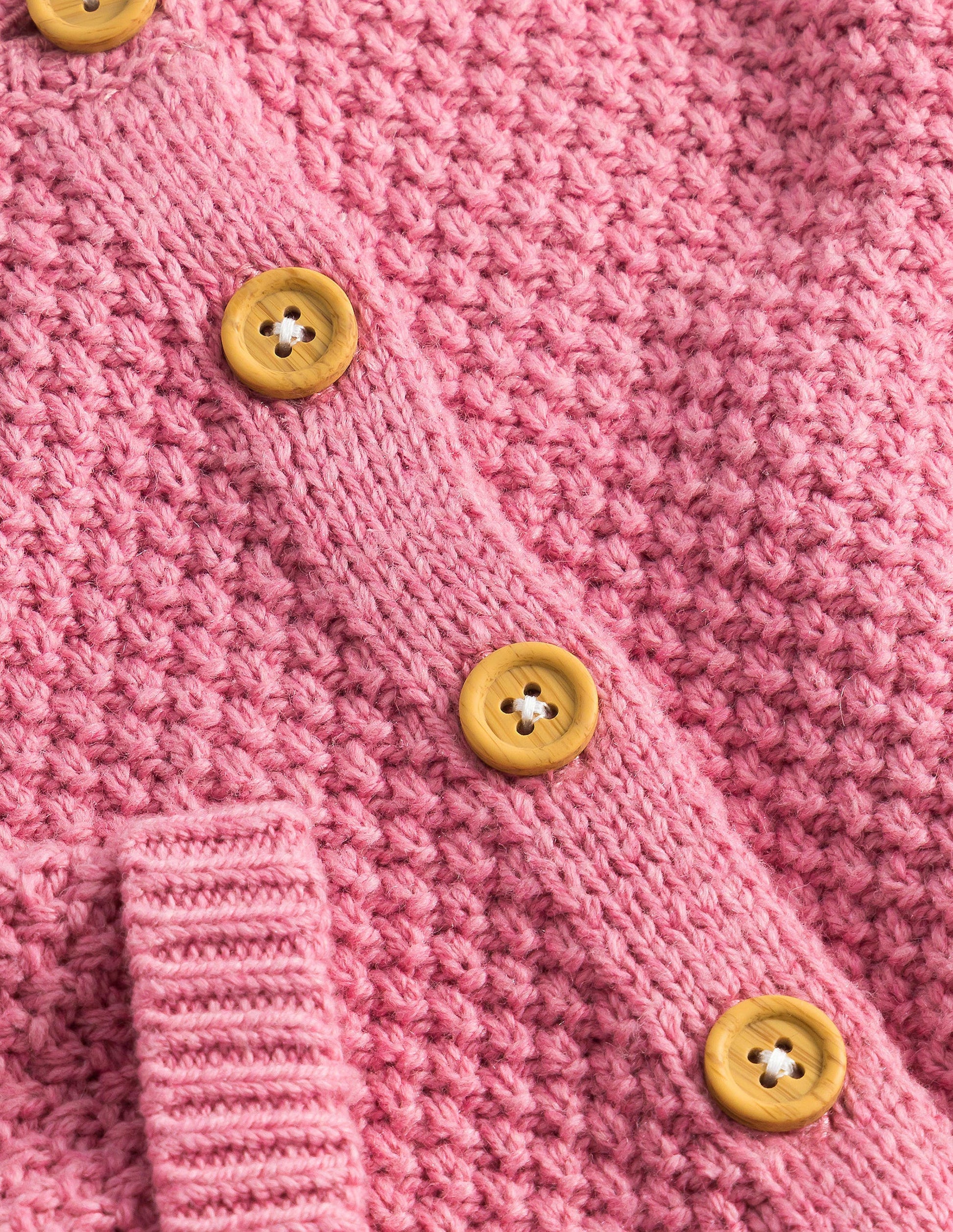 Chunky Textured Cardigan-Almond Blossom Marl-3