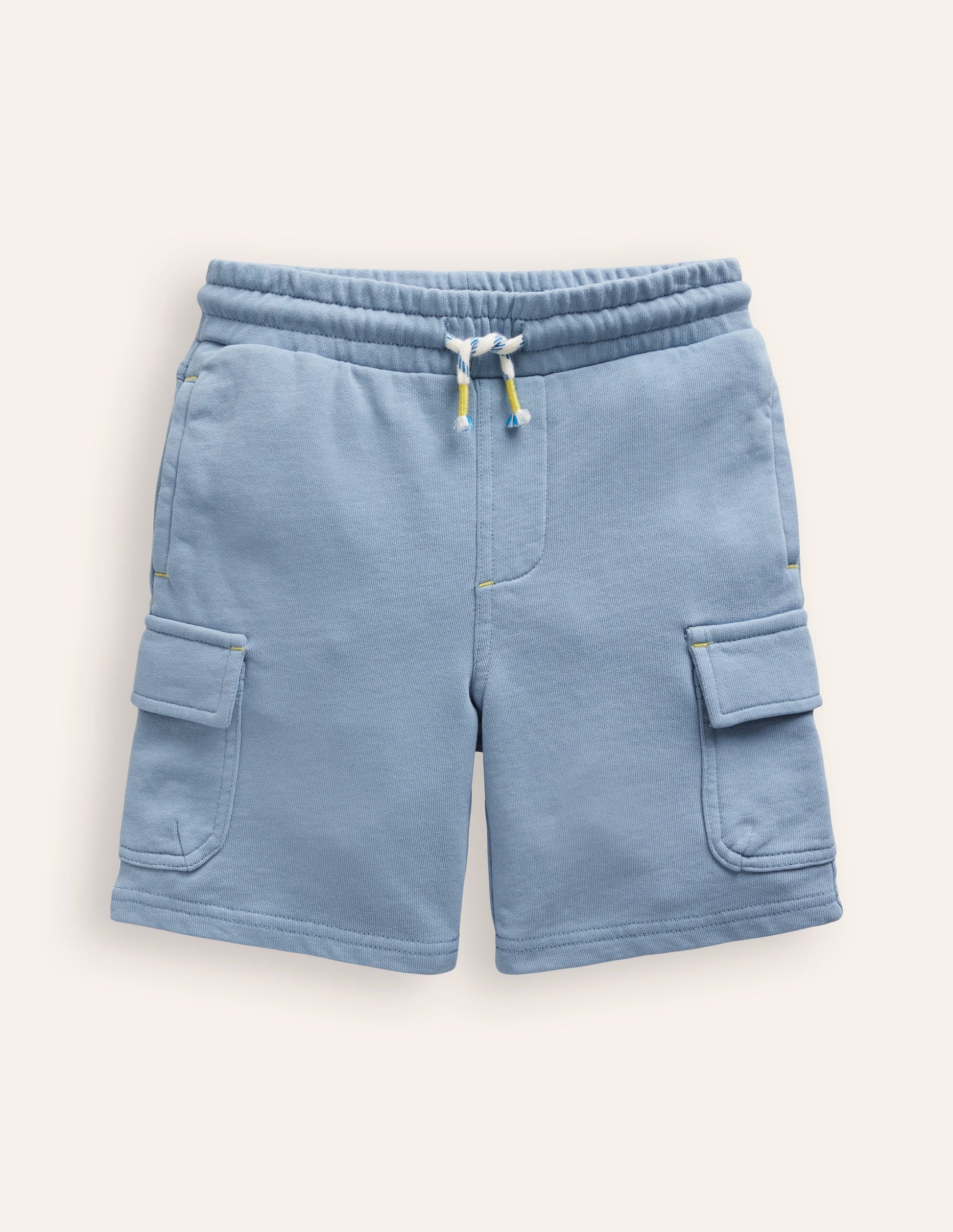 Jersey Cargo Short-Pebble Blue-1