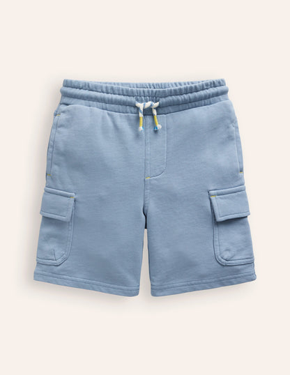 Jersey Cargo Short-Pebble Blue-1