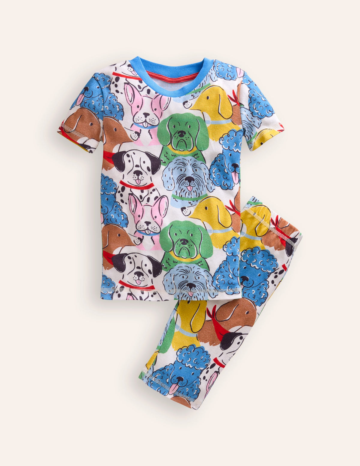 Snug Short John Pyjamas-Multi Dogs-1