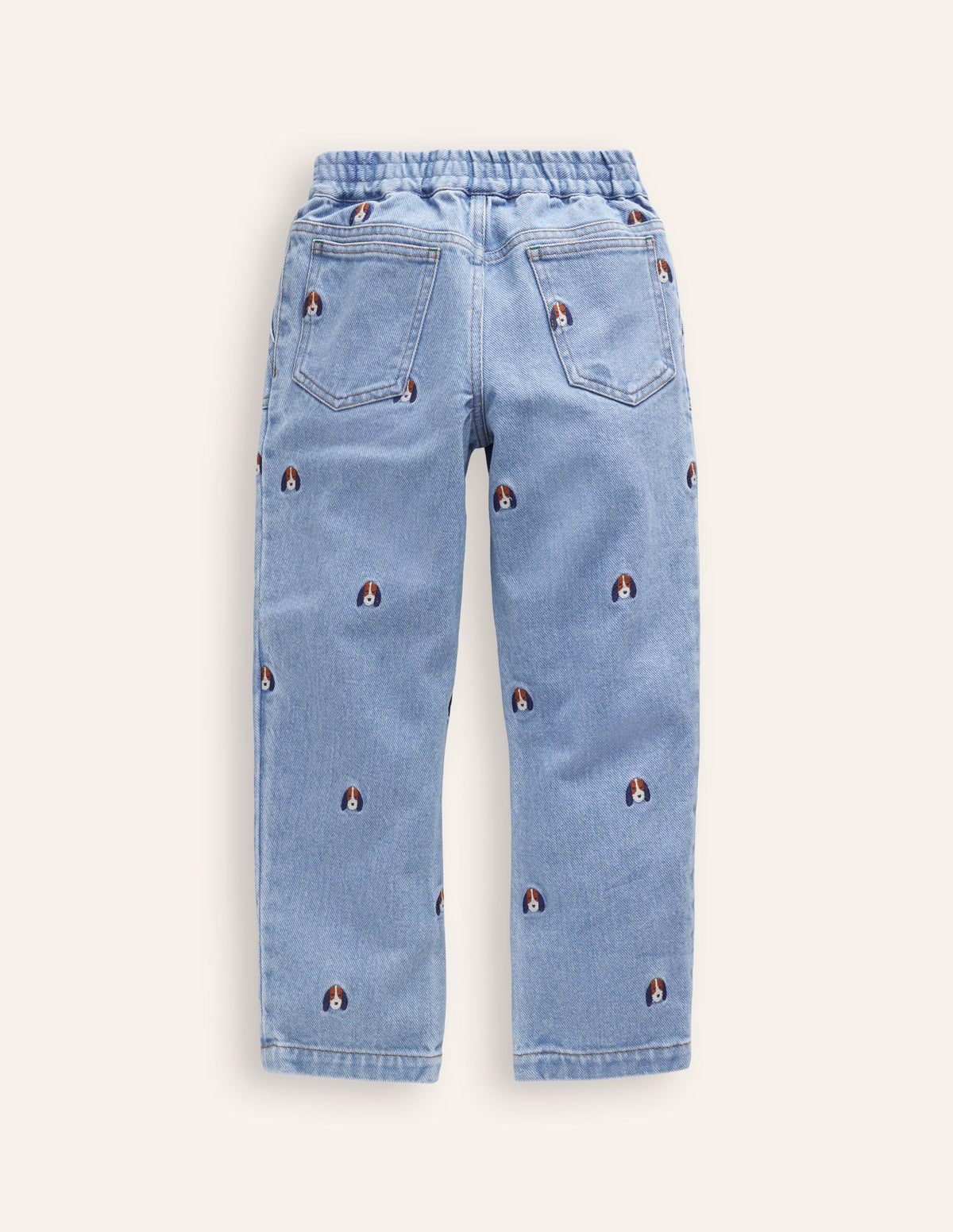 Fun Pull On Jeans-Denim Pup Embroidery - Image 3