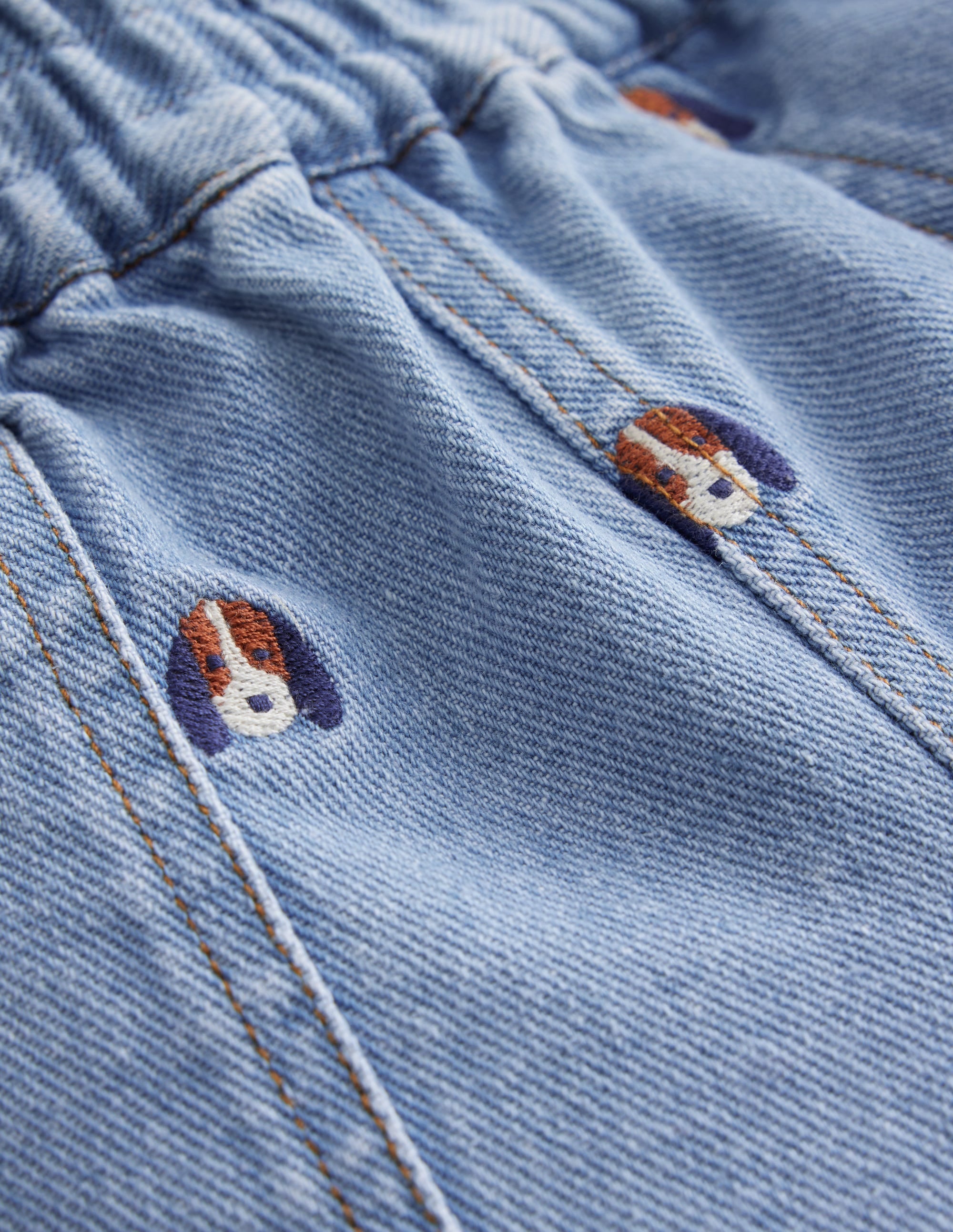 Fun Pull On Jeans-Denim Pup Embroidery - Image 4