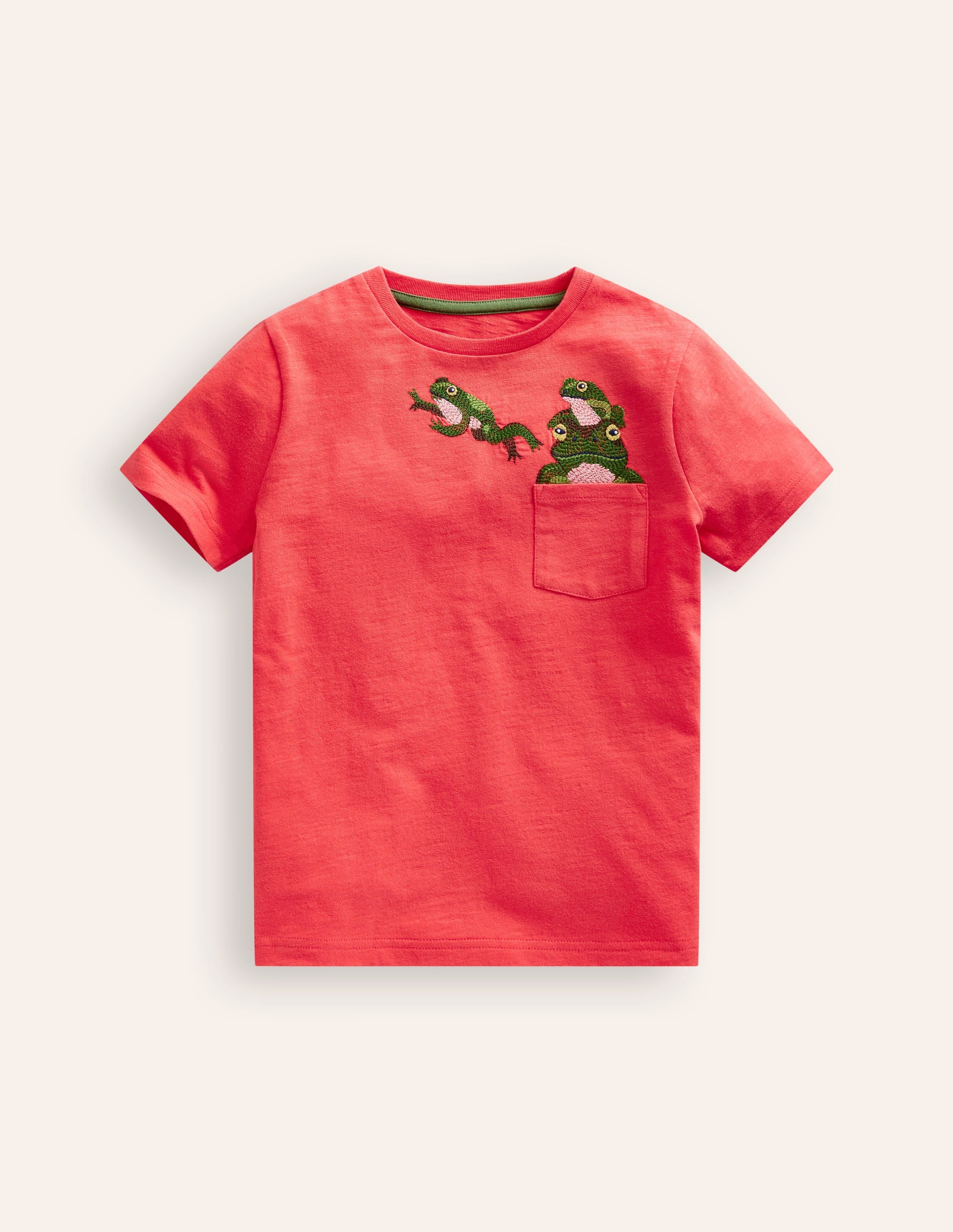 Superstitch Pocket T-Shirt-Jam Red Frogs - Image 1