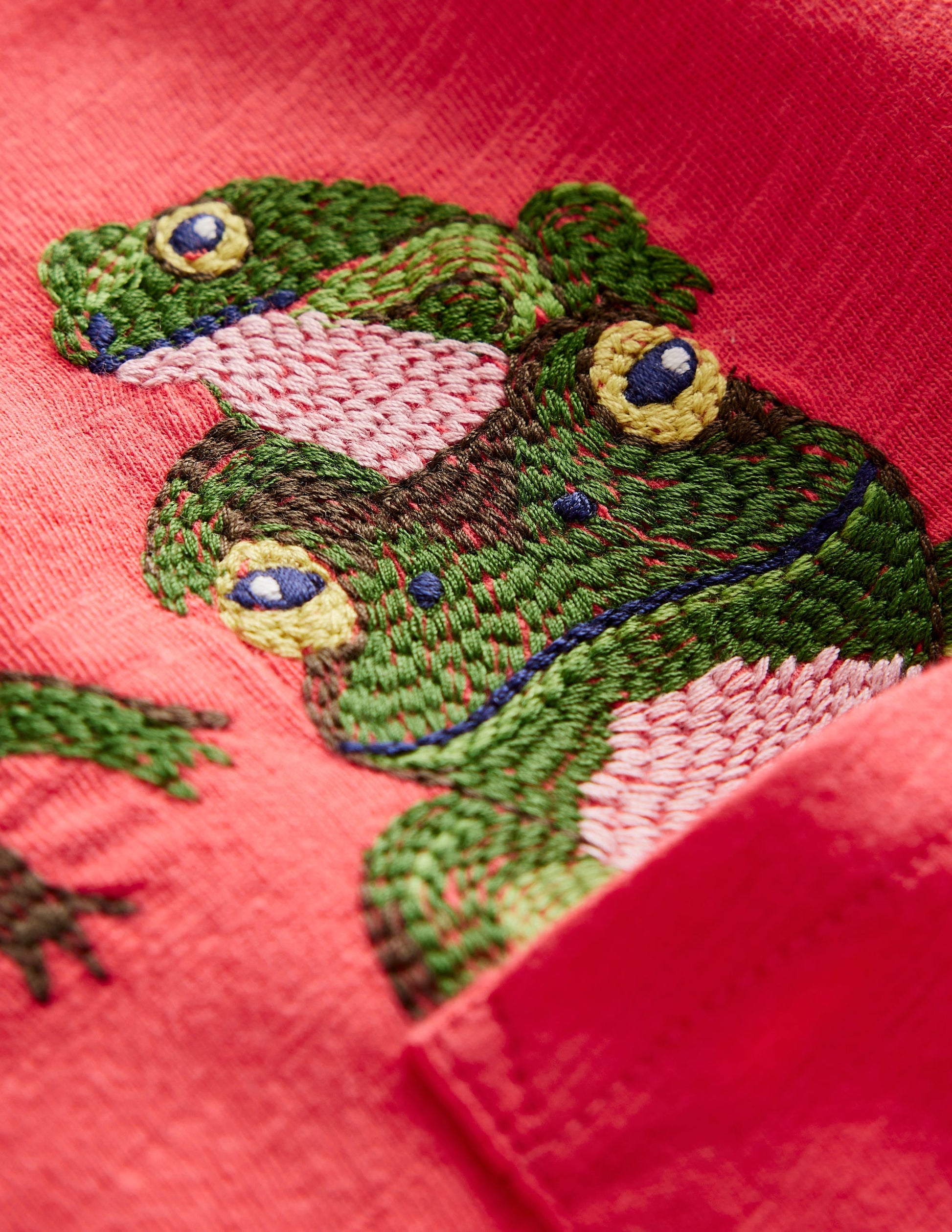 Superstitch Pocket T-Shirt-Jam Red Frogs-3