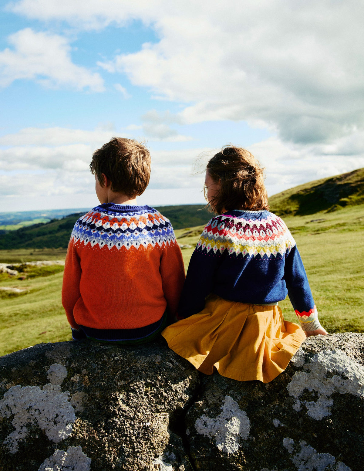 Fair Isle Jumper-Terracotta Orange - Image 7