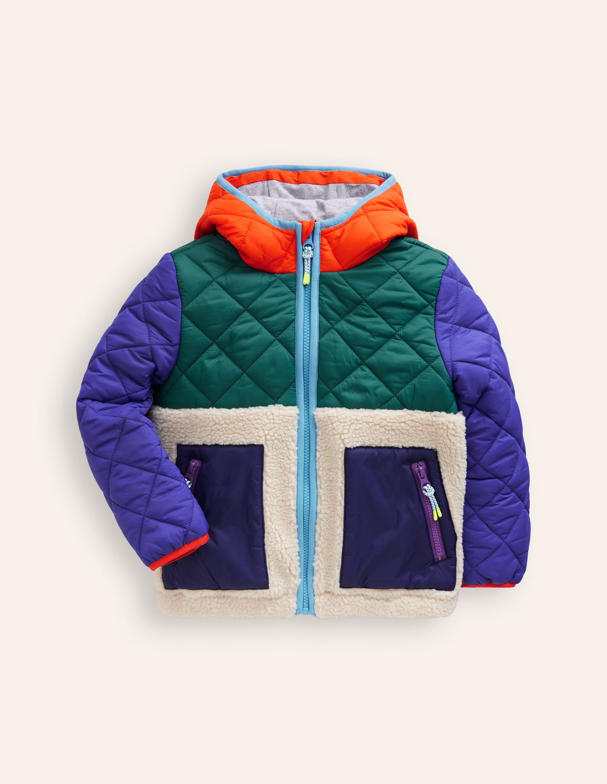 Borg Mix Jacket-Multi-1