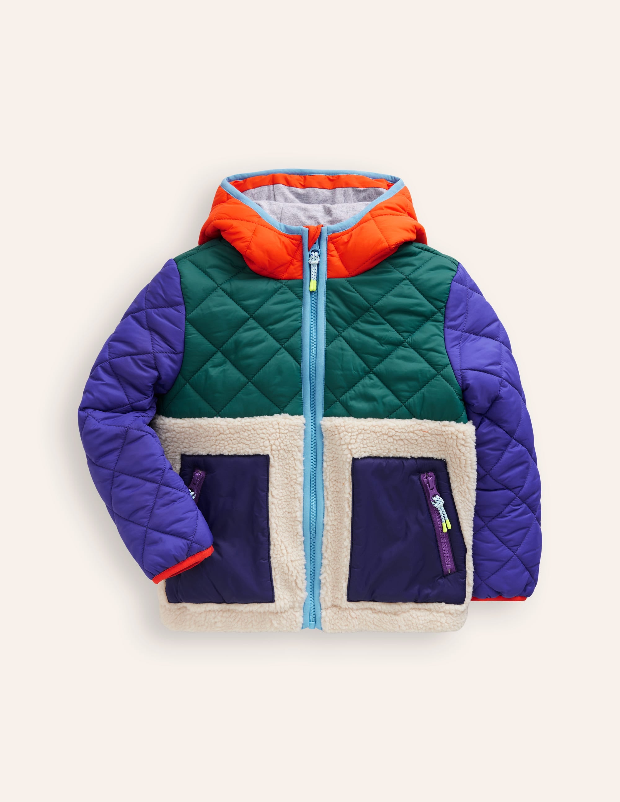 Borg Mix Jacket-Multi - Image 1