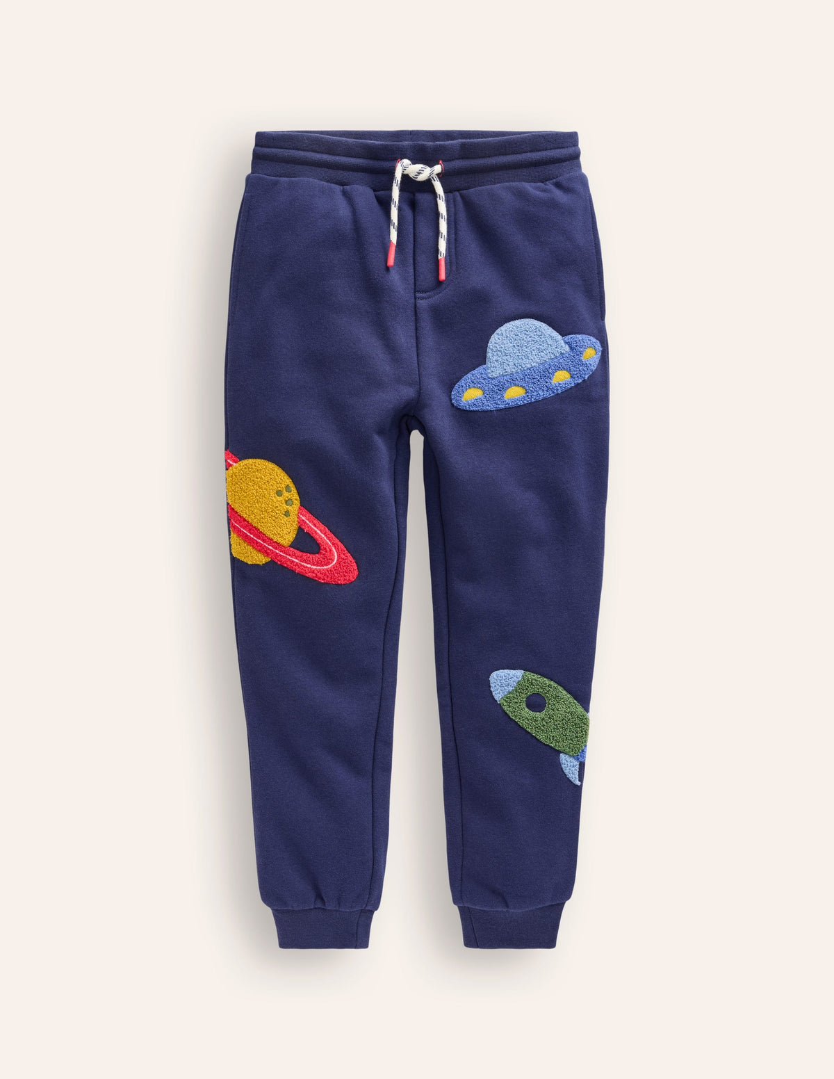 Appliqué Joggers-College Navy-1