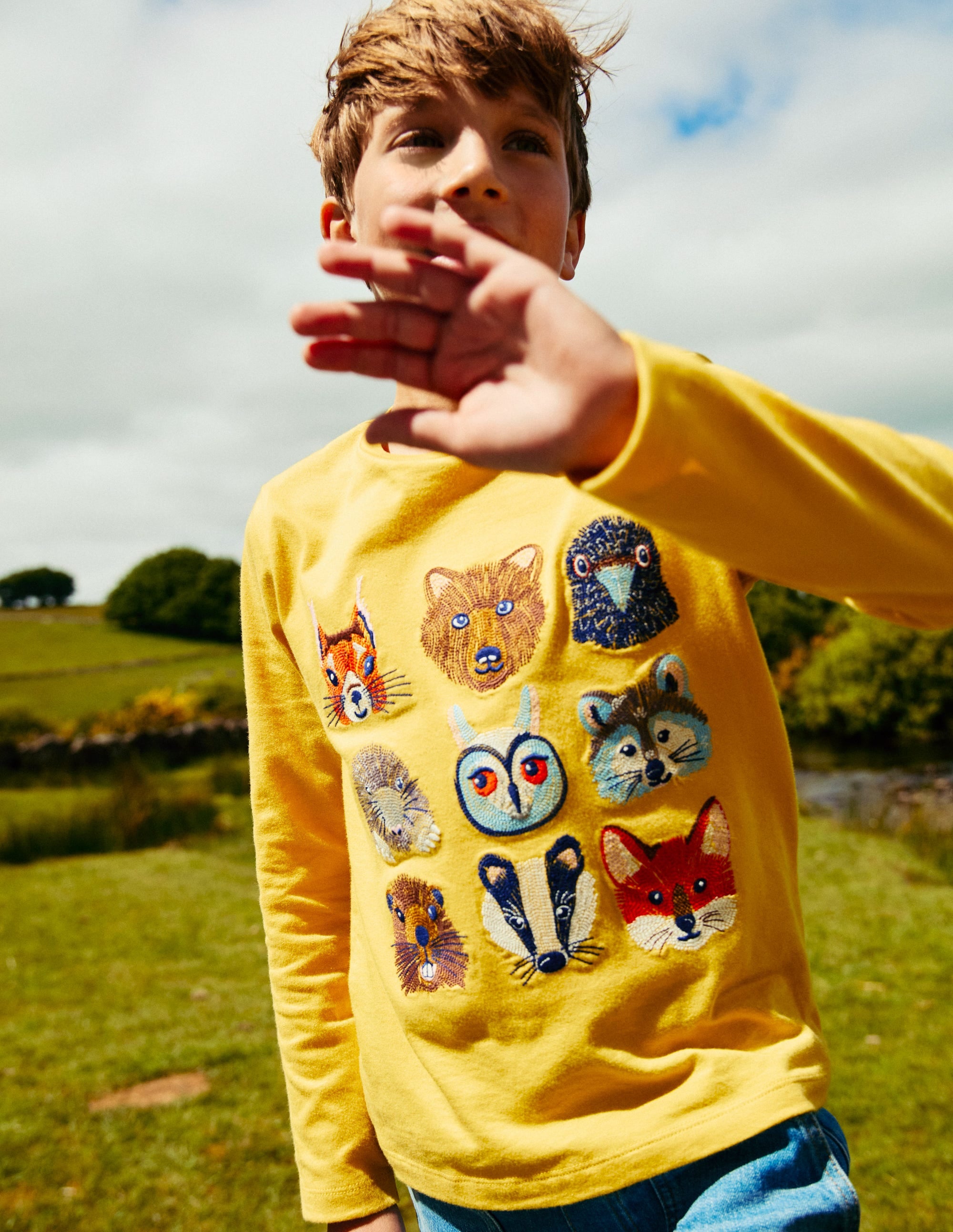 Fun Superstitch Grid T-Shirt-Honeycomb Yellow - Image 4