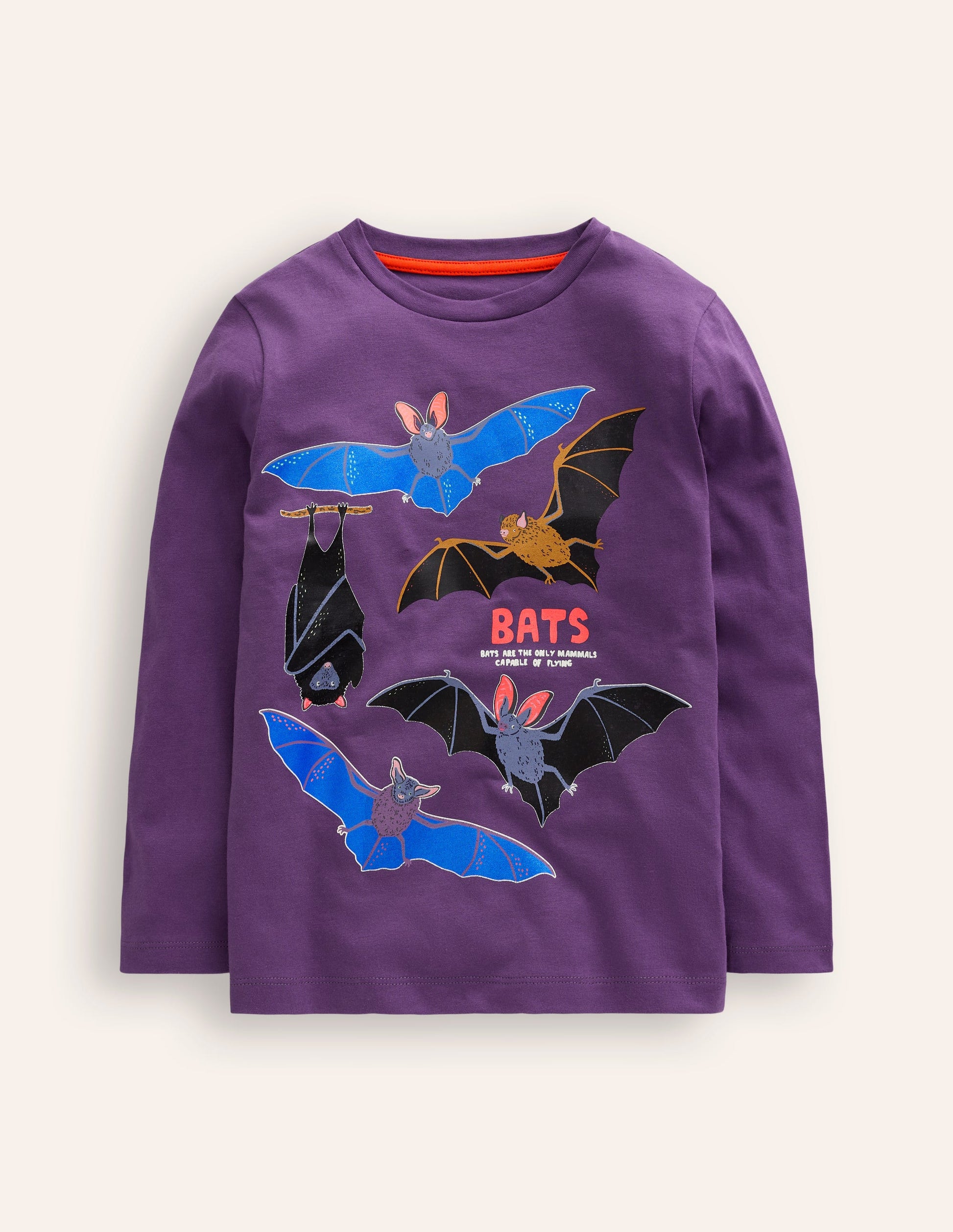 Glow-In-The-Dark T-Shirt-Mystical Purple Bats-1