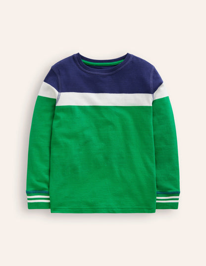 Textured T-Shirt-Highland Green Multi-1