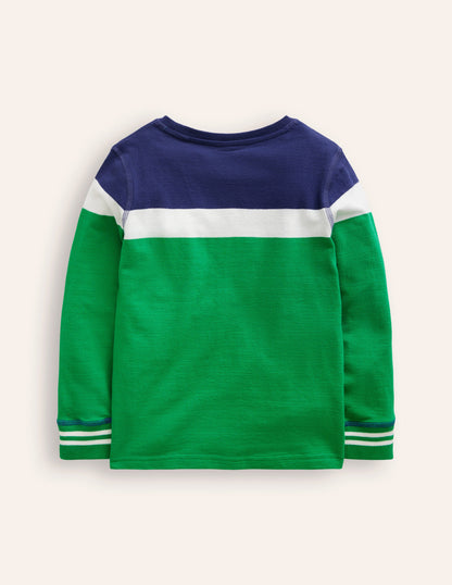 Textured T-Shirt-Highland Green Multi-2