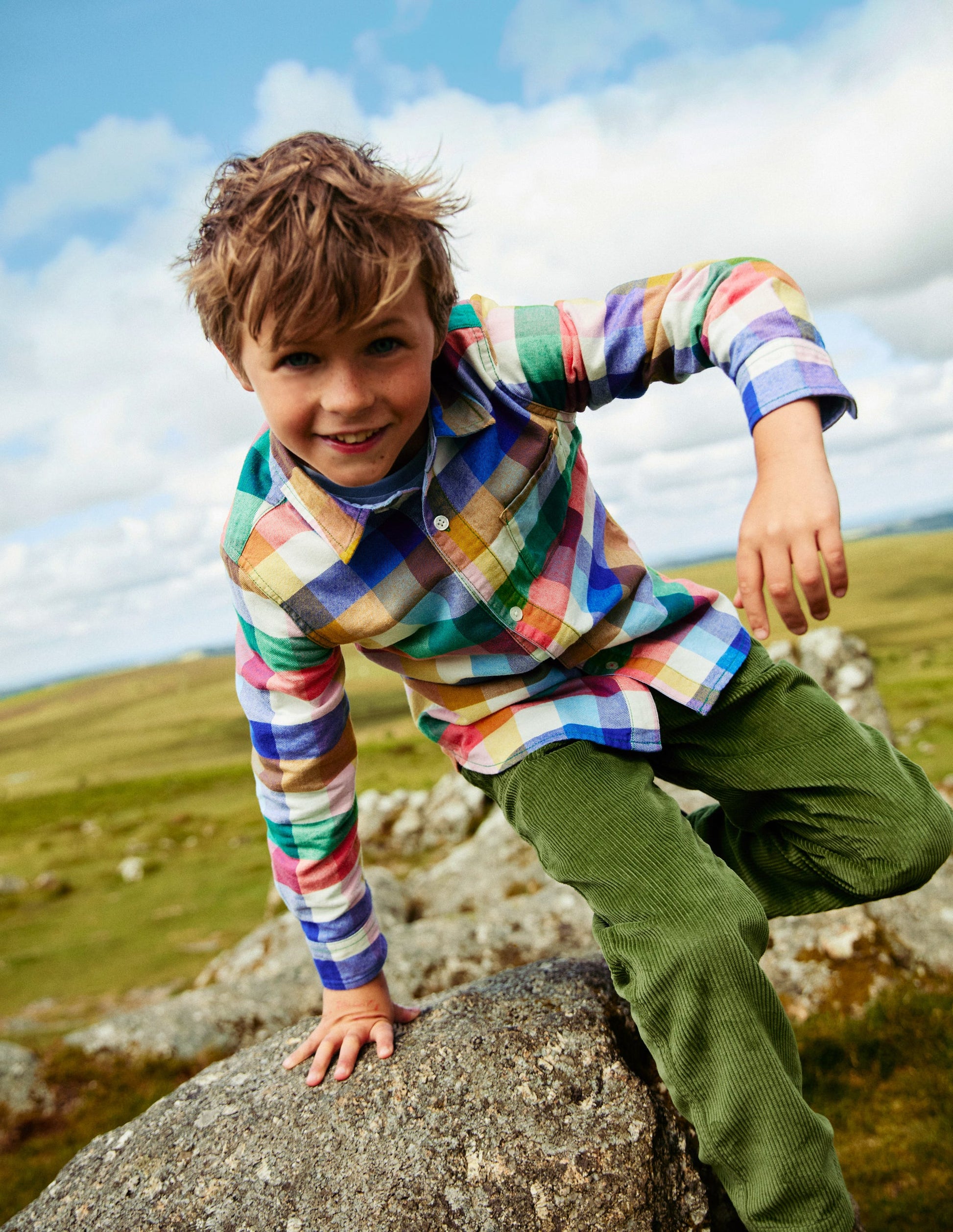 Cosy Cotton Check Shirt-Multi Gingham-6