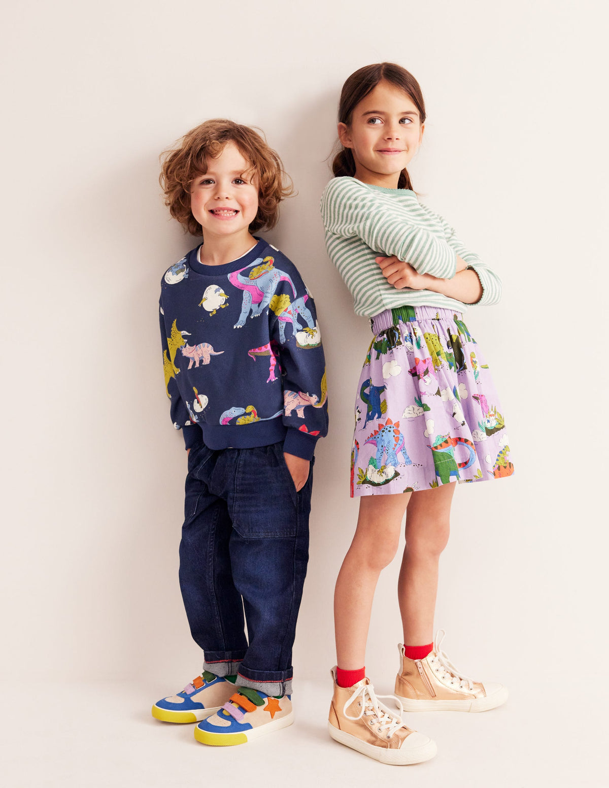 Printed Sweatshirt-Multi Dino Family - Image 3