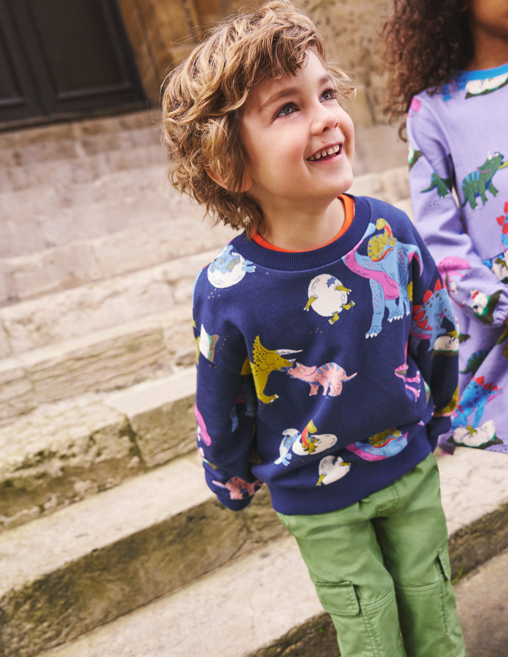 Printed Sweatshirt-Multi Dino Family - Image 8