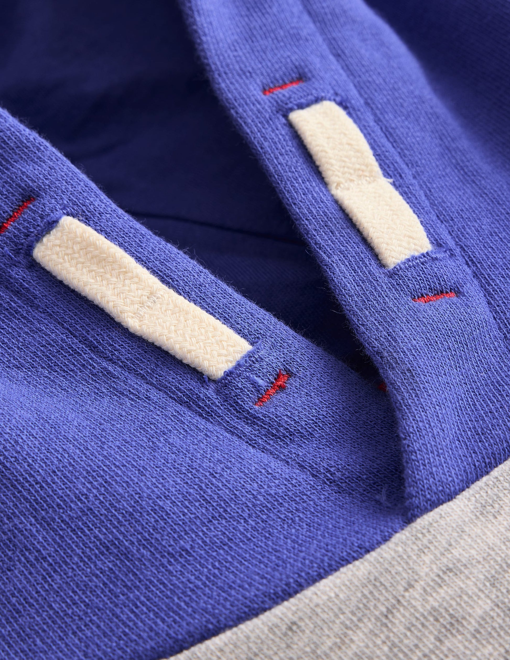Colour Block Hoodie-Grey Marl-3