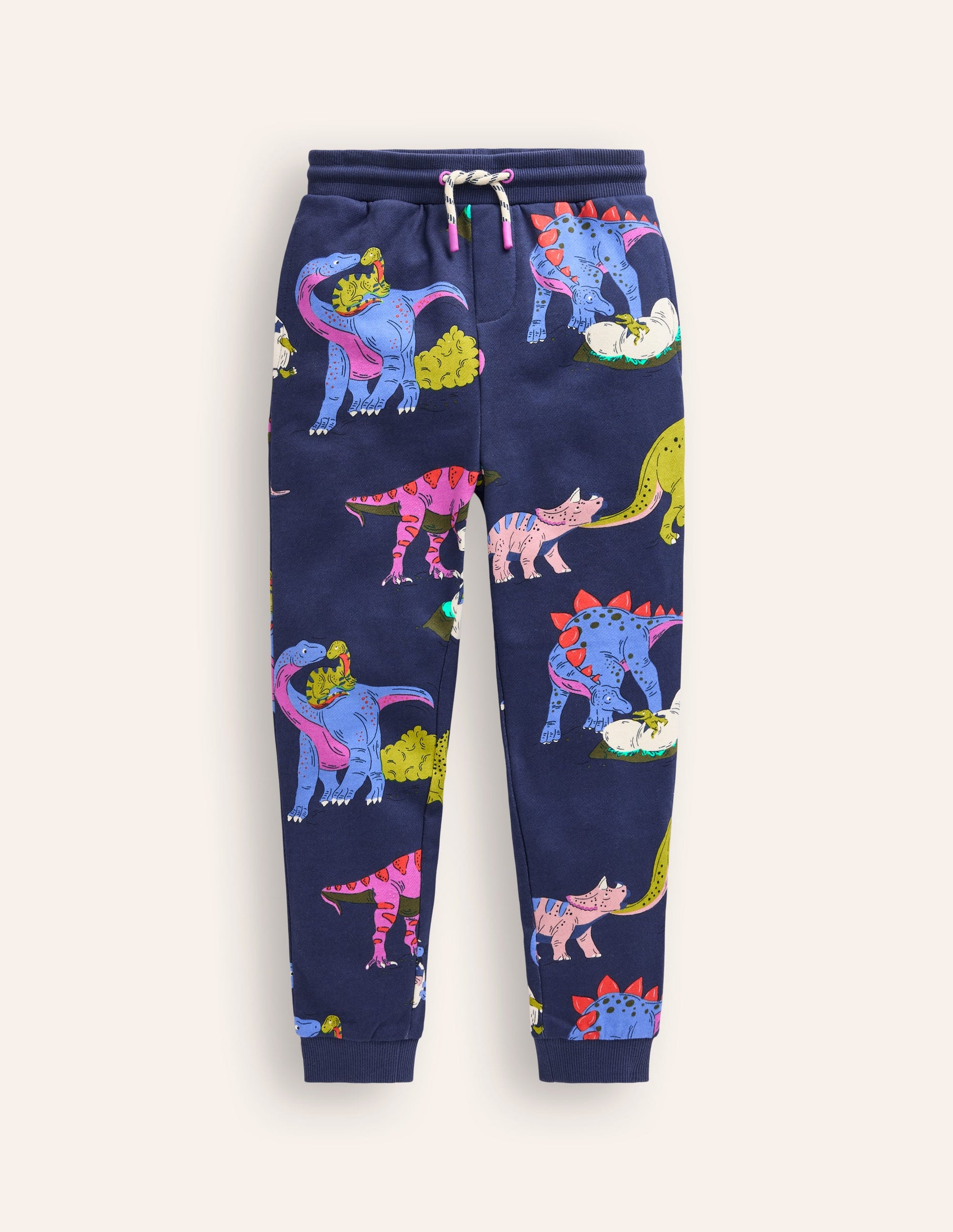 Printed Joggers-Multi Dino Family-2