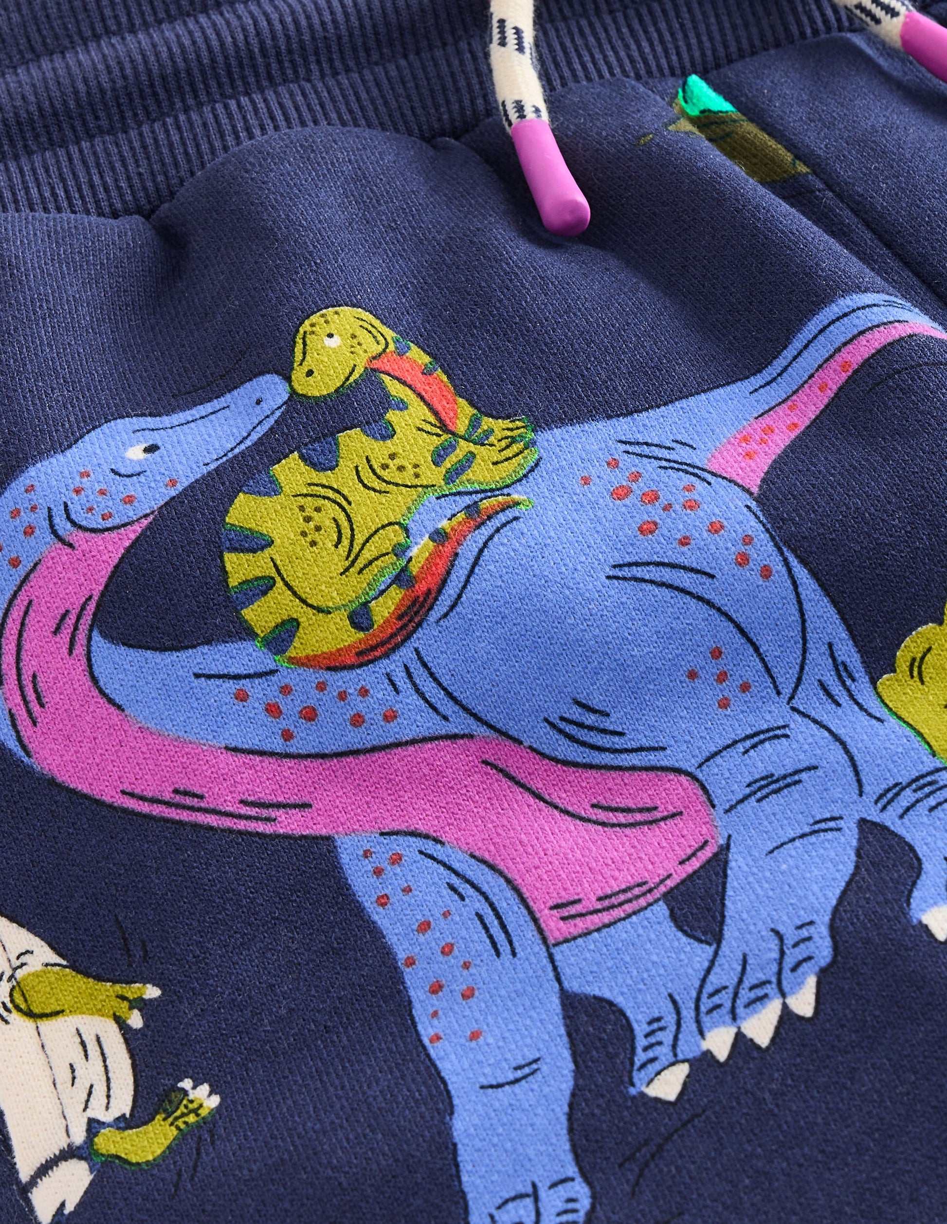 Printed Joggers-Multi Dino Family-4