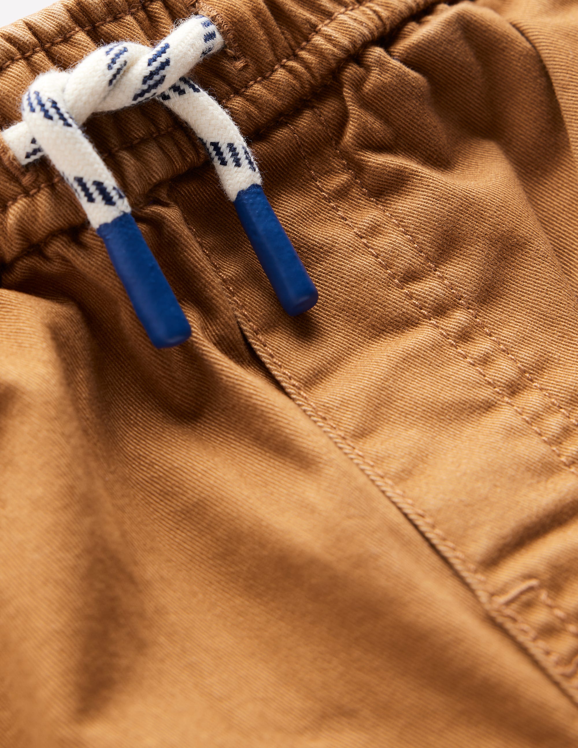 Slim Pull-On Trousers-Butterscotch Brown - Image 3