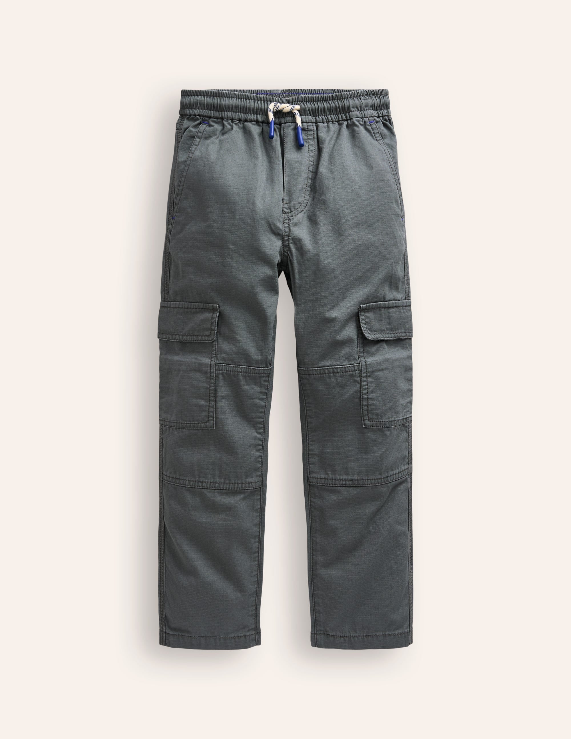 Cargo Pull On Trousers-Grey - Image 1