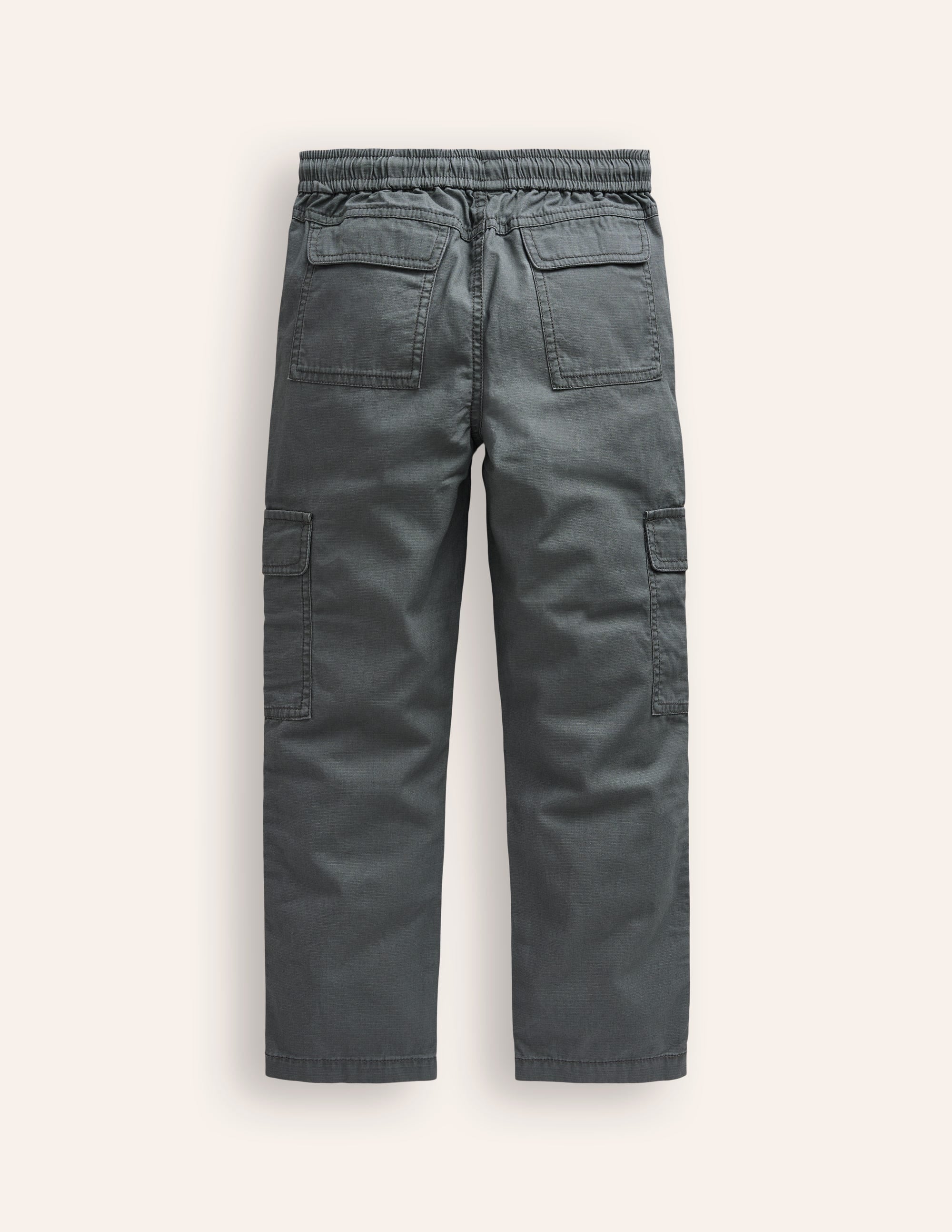 Cargo Pull On Trousers-Grey - Image 2