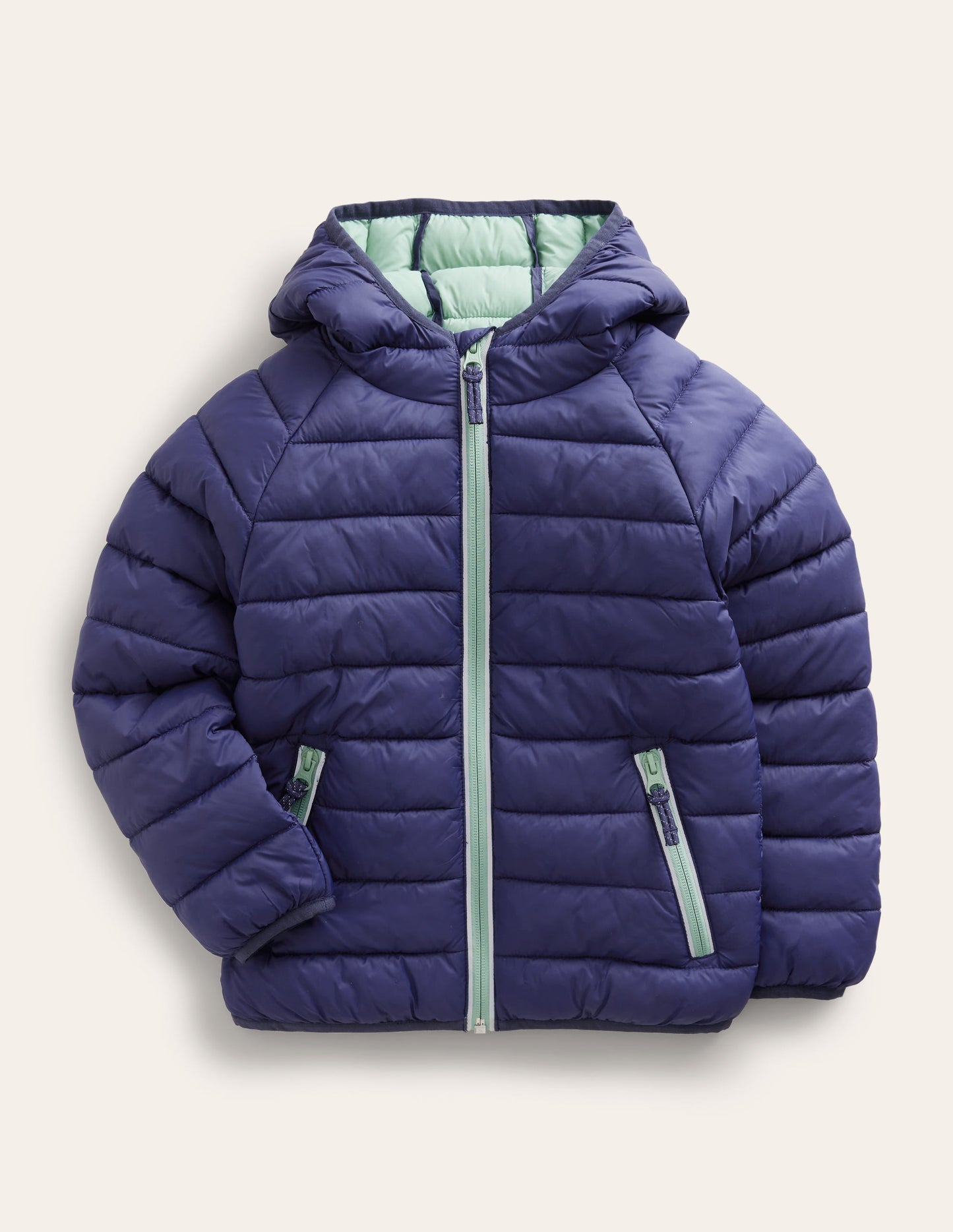 Pack-away Padded Jacket-College Navy Boden UK