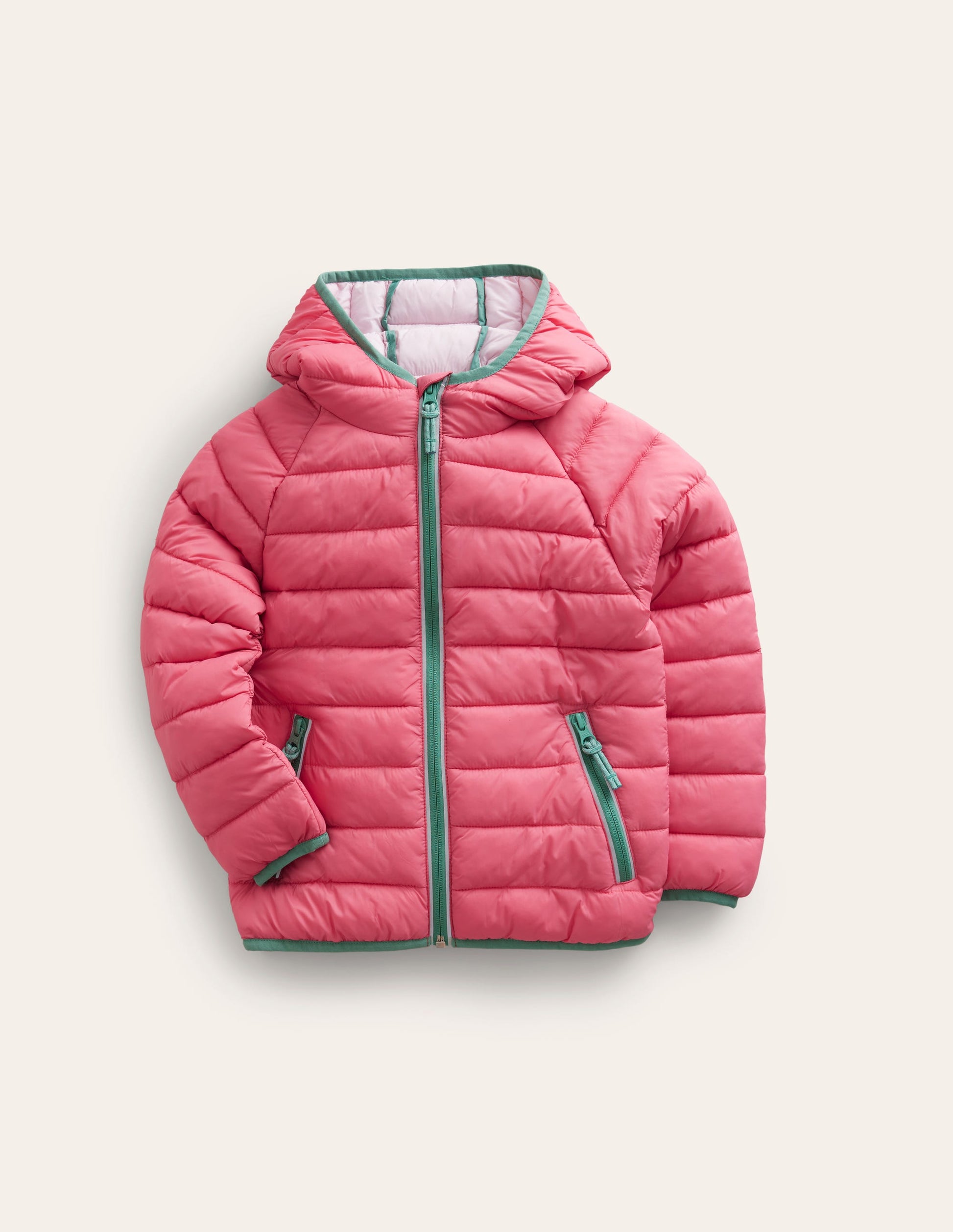 Pack-away Padded Jacket-Rose Pink Boden UK