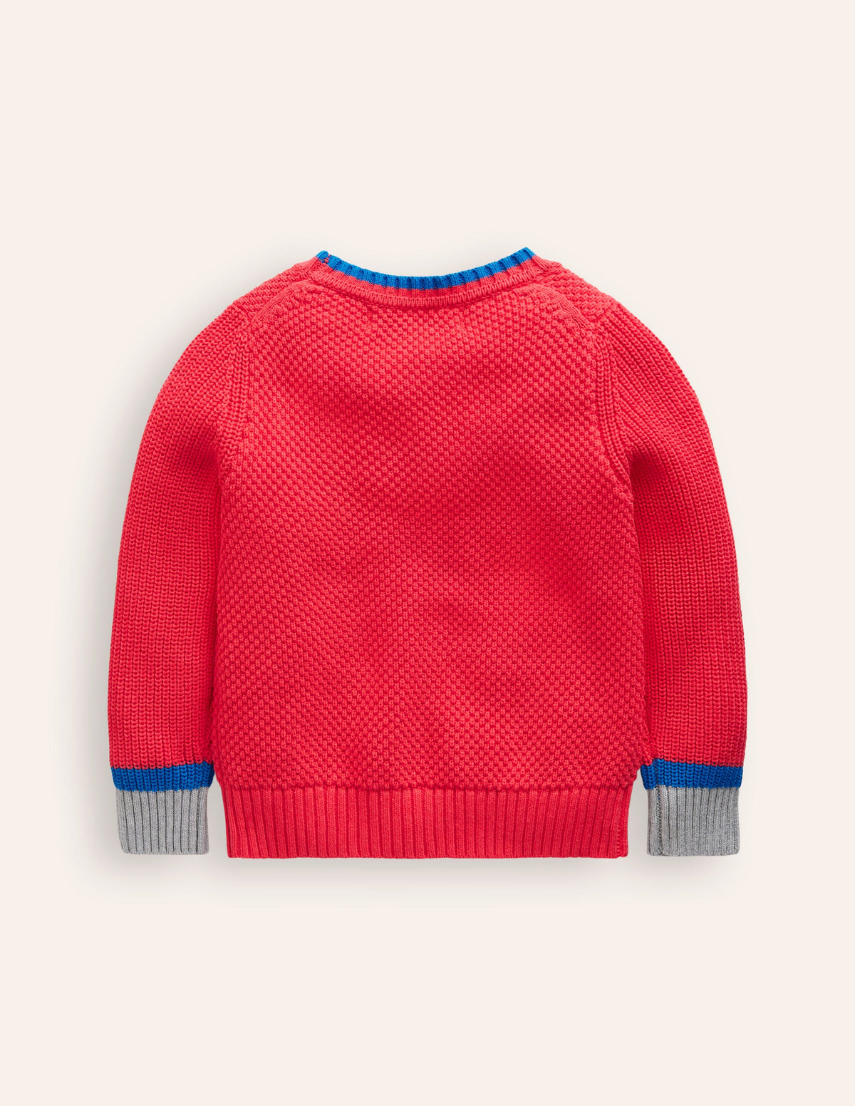 Chunky Cotton Jumper-Jam Red - Image 2