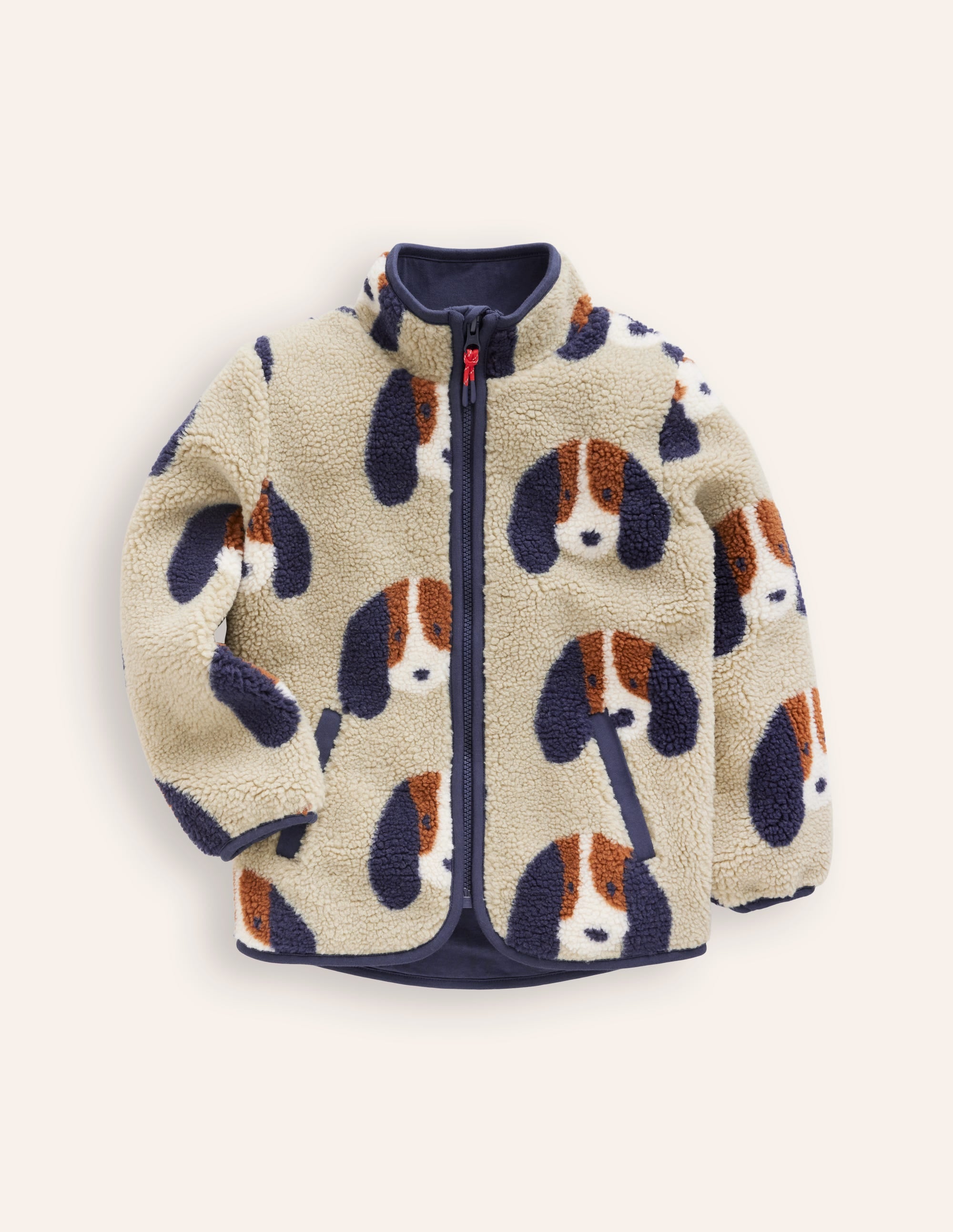 Cosy Borg Jacket-Oatmeal Pups - Image 6
