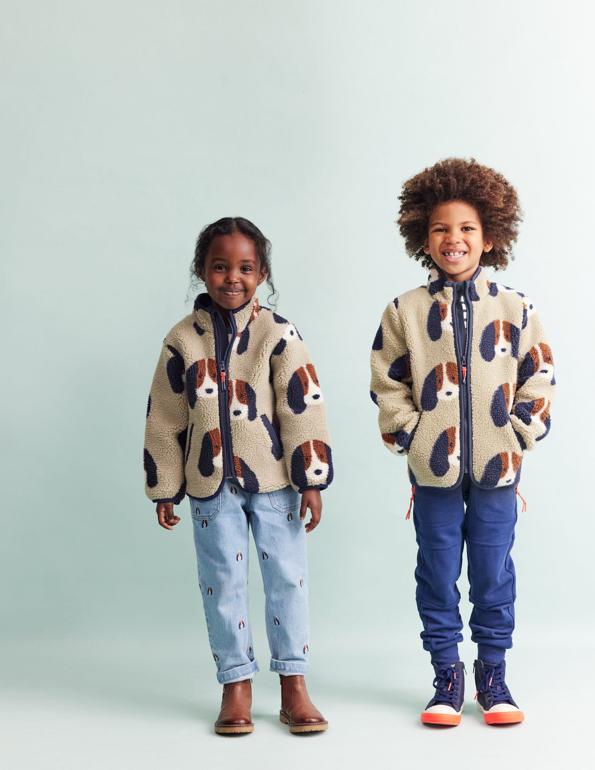 Cosy Borg Jacket-Oatmeal Pups - Image 2