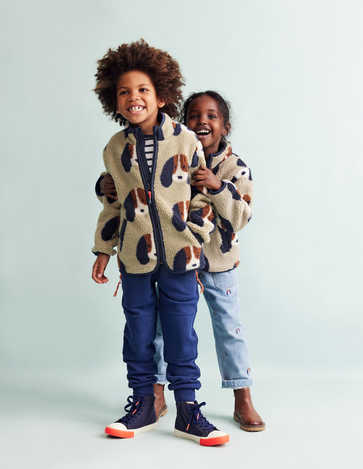 Cosy Borg Jacket-Oatmeal Pups - Image 3