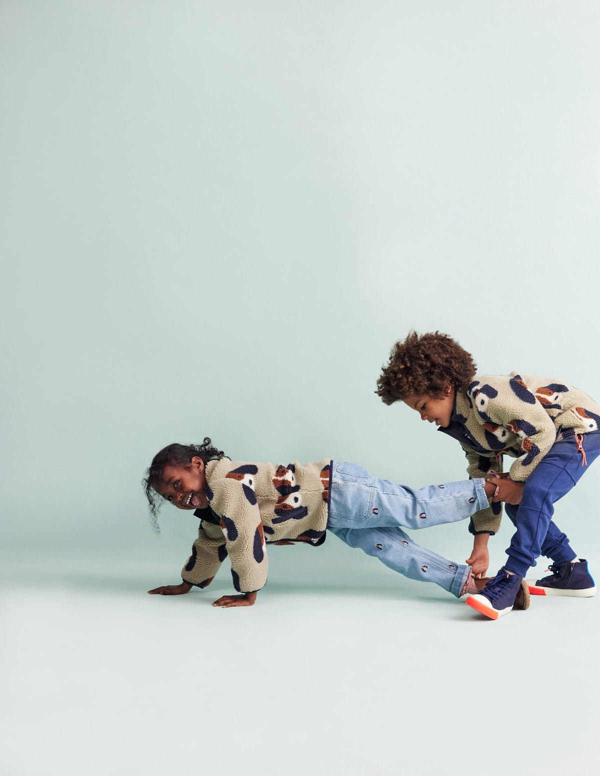 Cosy Borg Jacket-Oatmeal Pups - Image 4