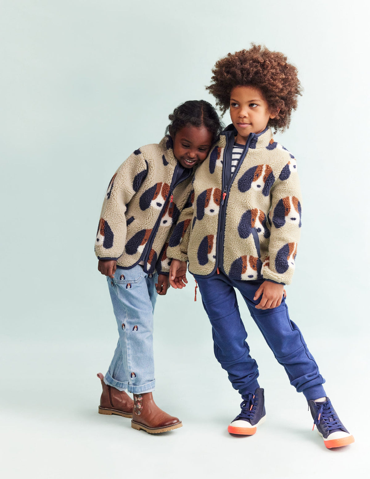 Cosy Borg Jacket-Oatmeal Pups - Image 5