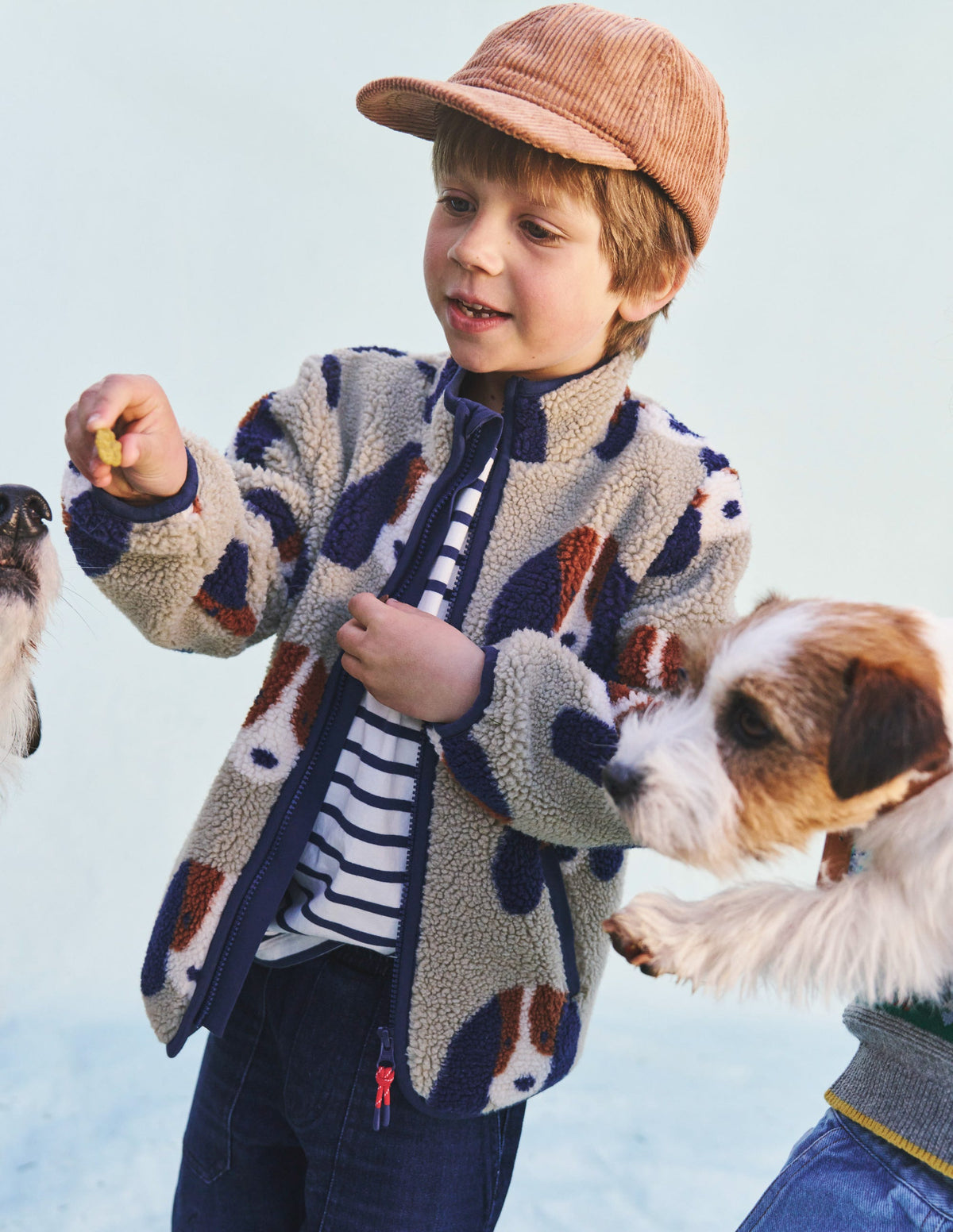 Cosy Borg Jacket-Oatmeal Pups-10
