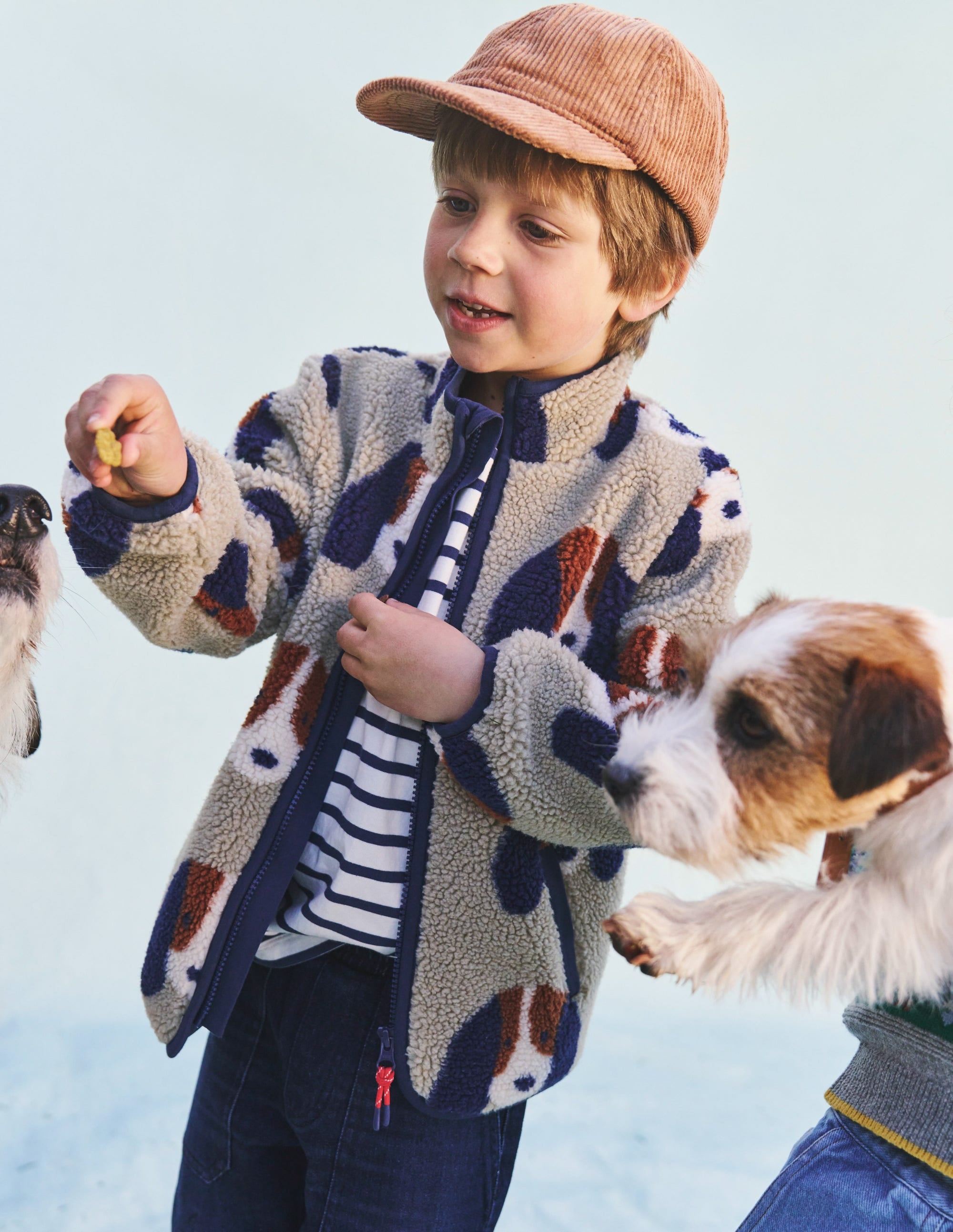 Cosy Borg Jacket-Oatmeal Pups - Image 10